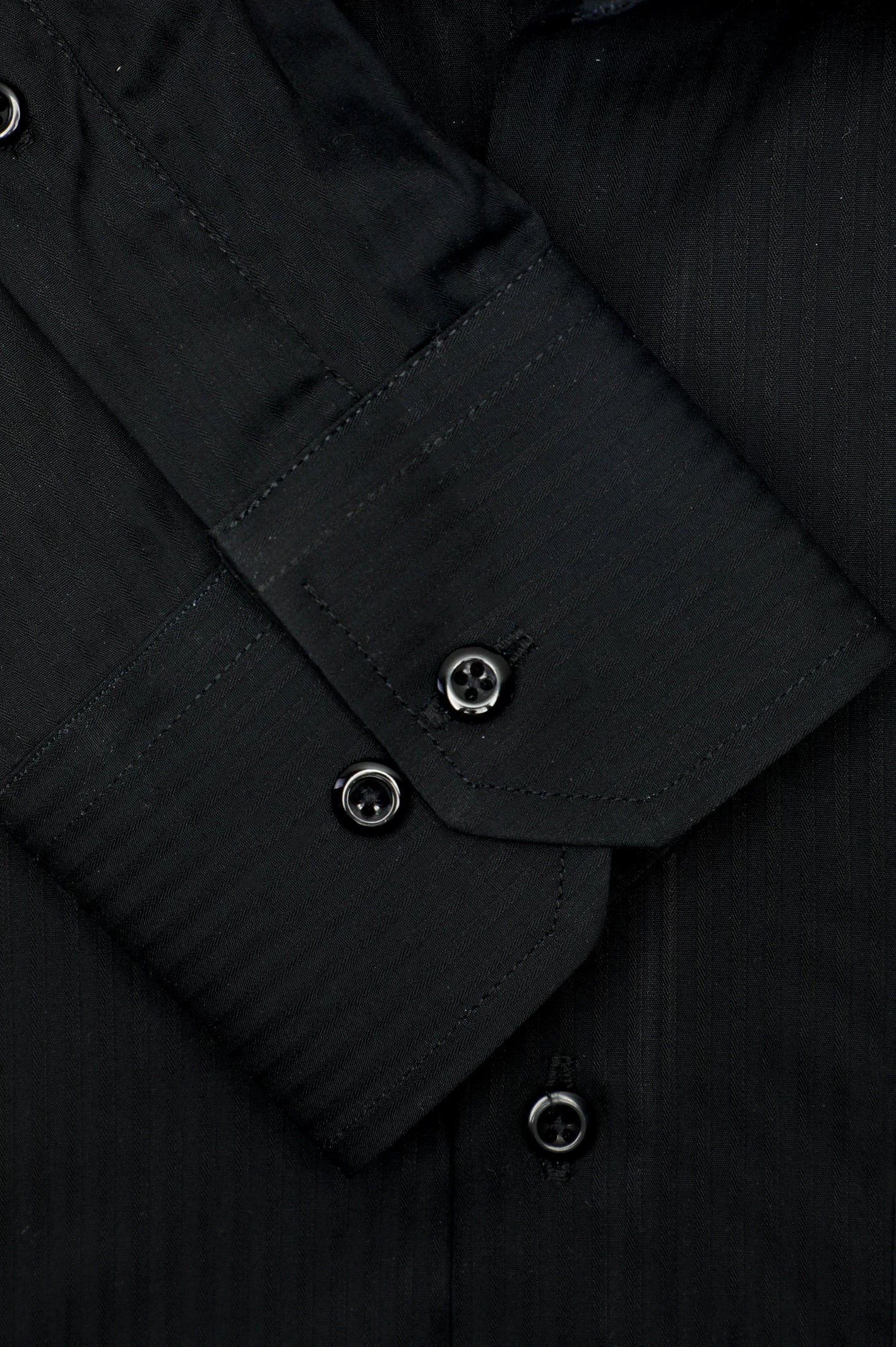 Black Stripe Textured Formal Shirt