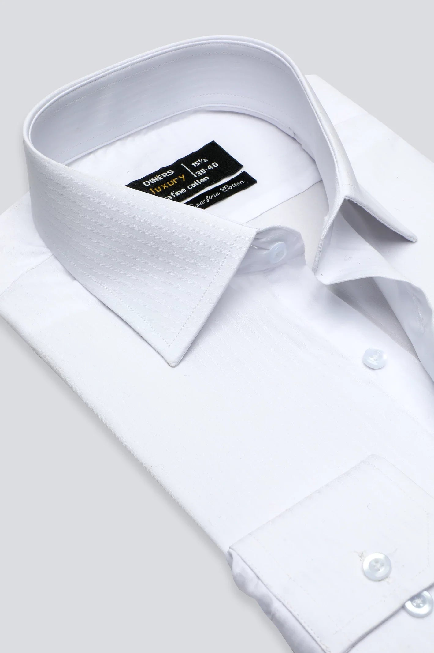 White Textured Formal Shirt