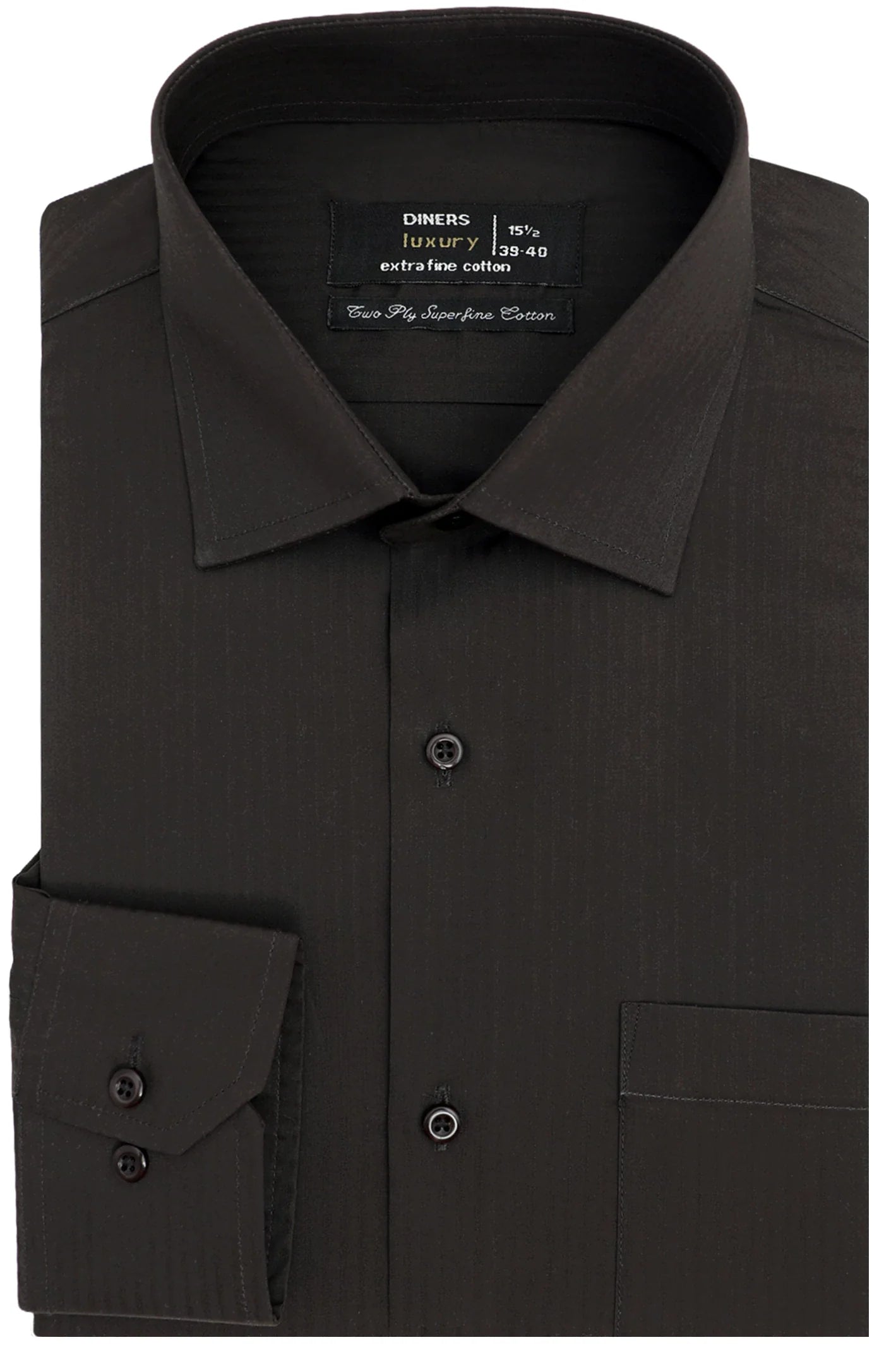 Brown Stripe Textured Formal Shirt