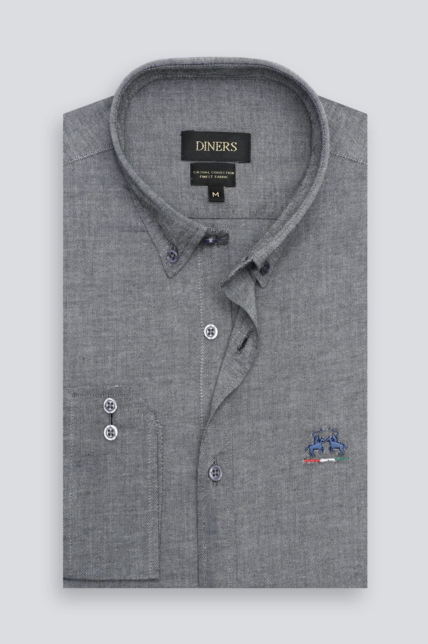 Black Textured Casual Shirt