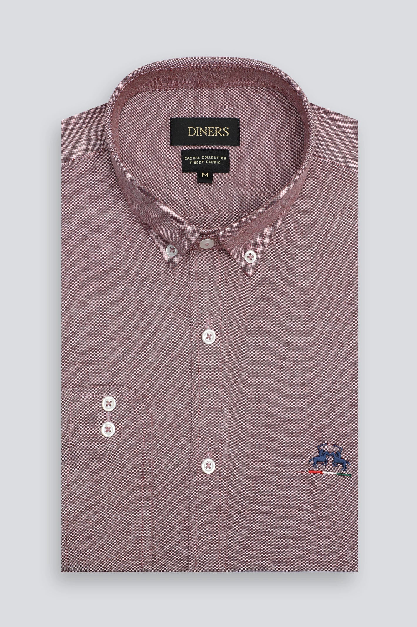 Maroon Self Textured Casual Shirt