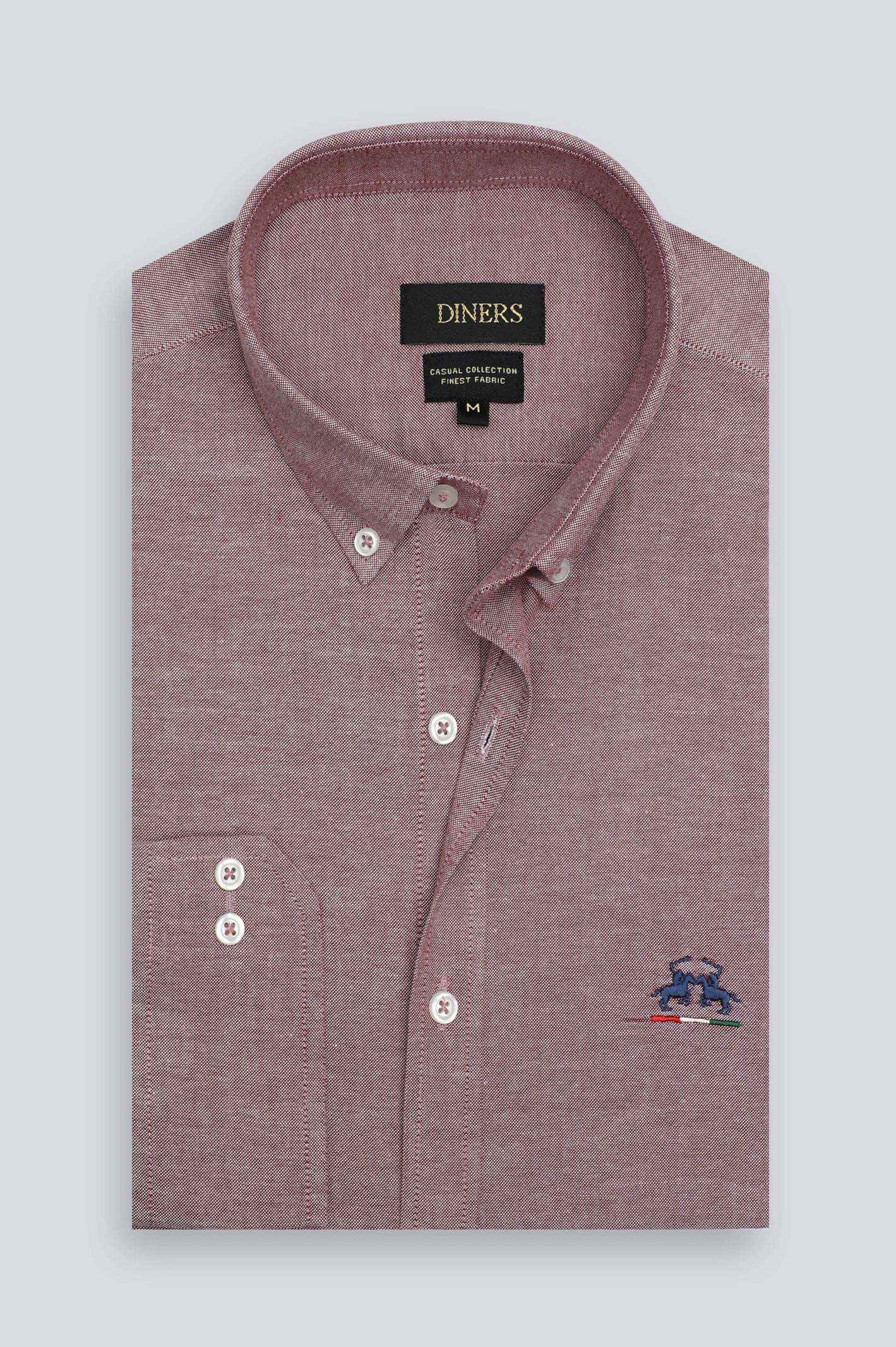 Maroon Self Textured Casual Shirt