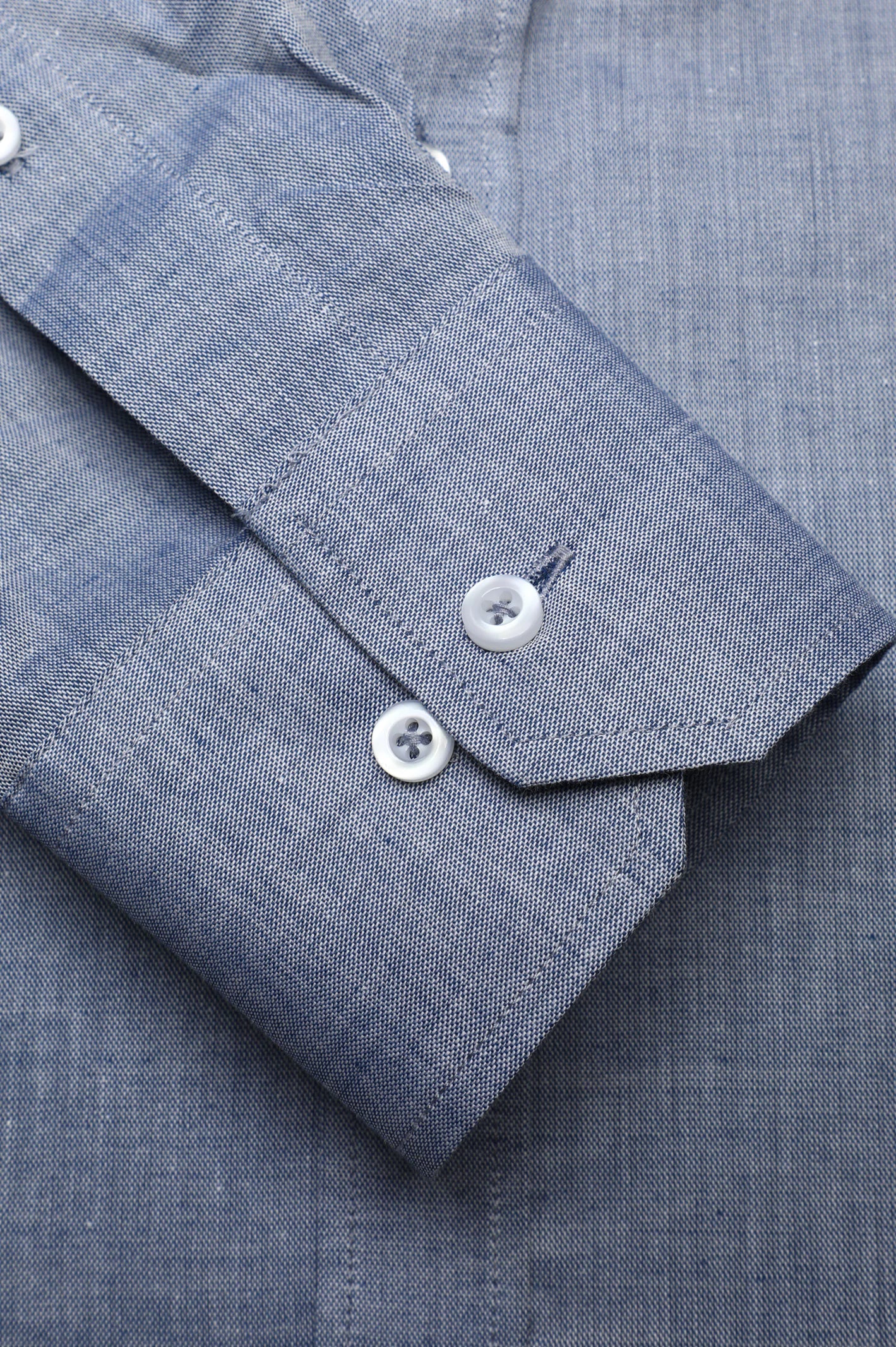 Blue Textured Casual Shirt