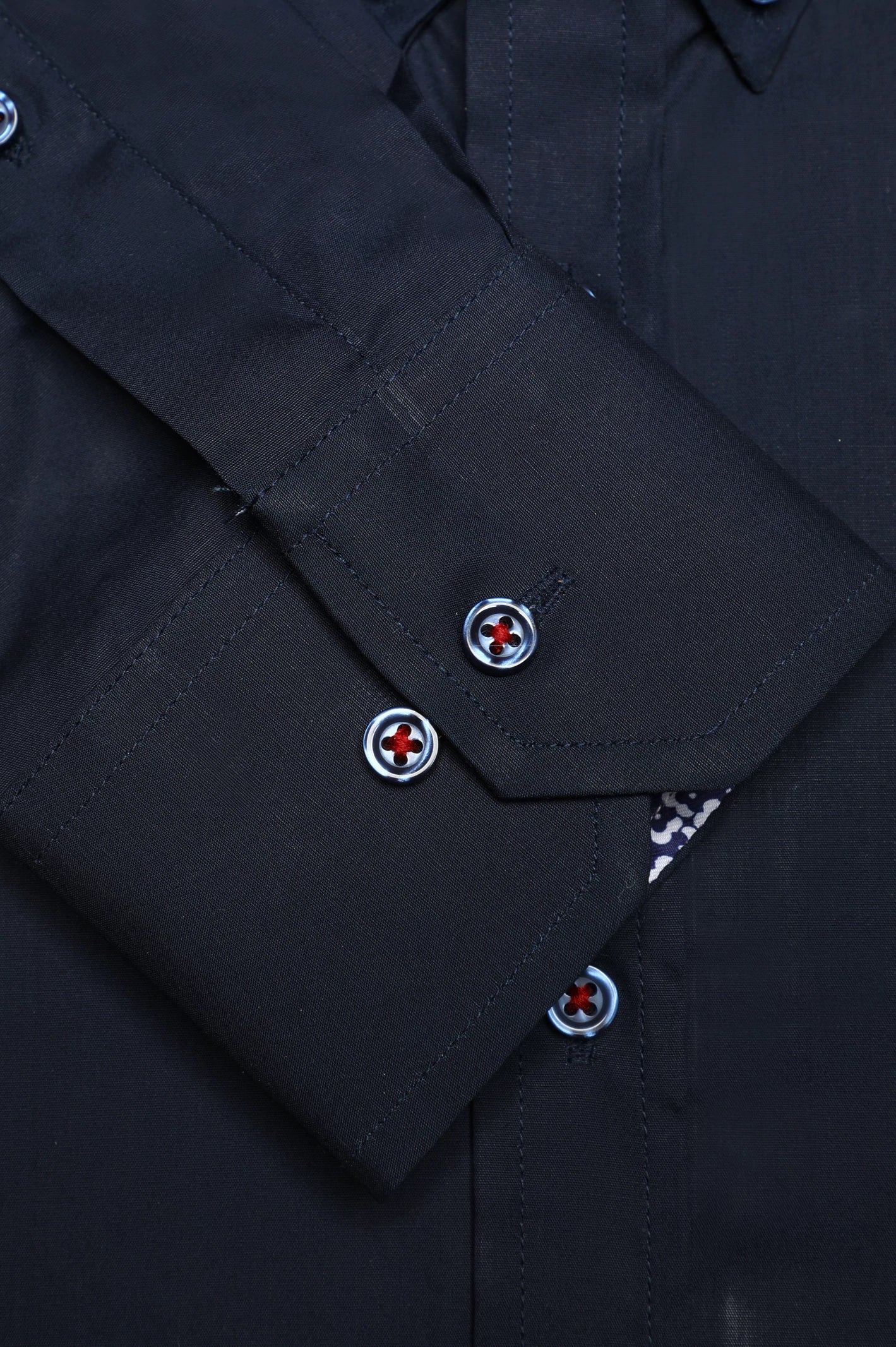 Navy Blue Plain Casual Shirt