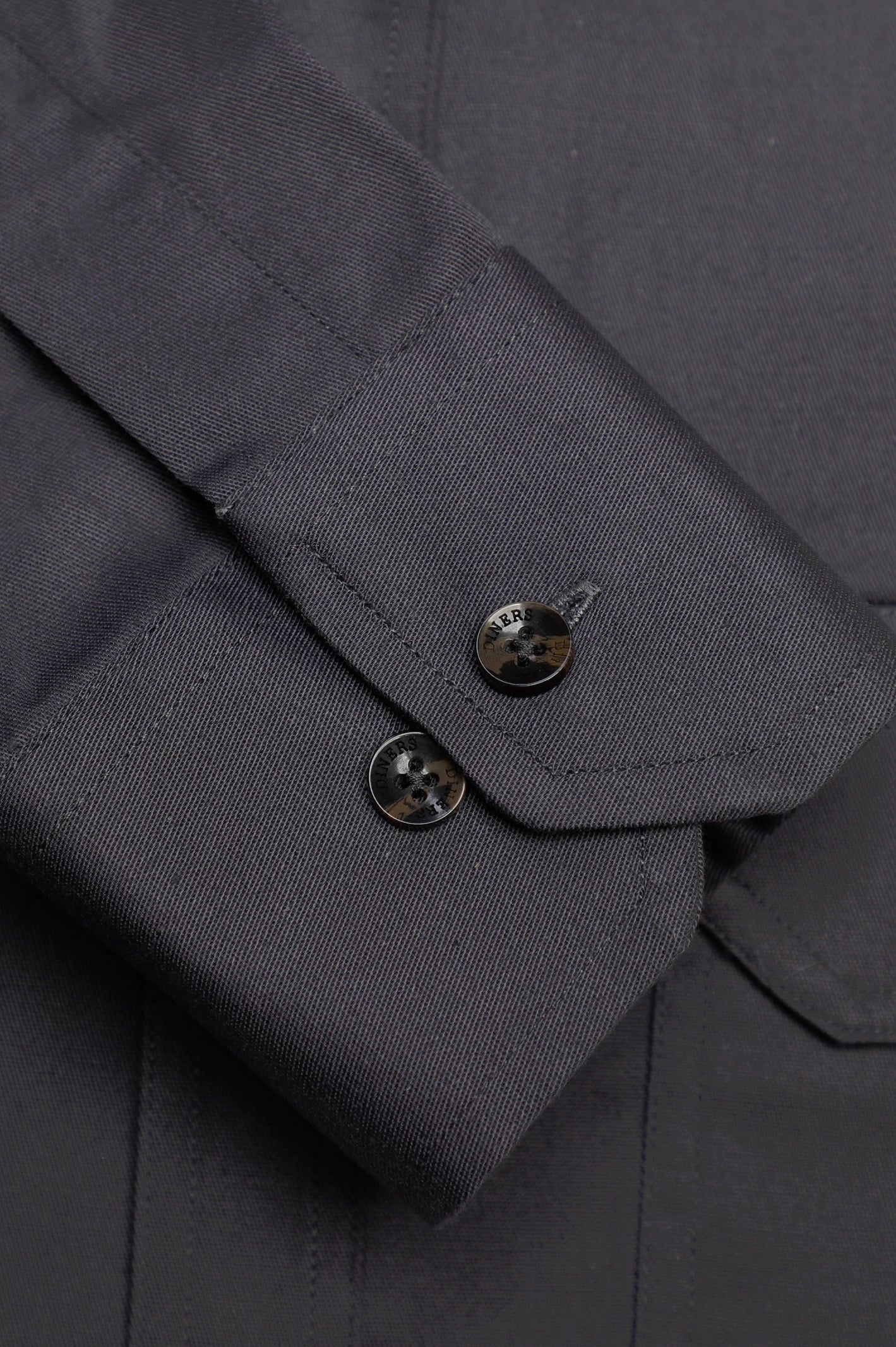 Dark Grey Plain Casual Shirt