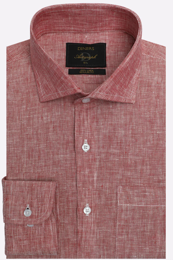 Red Formal Autograph Linen Shirt