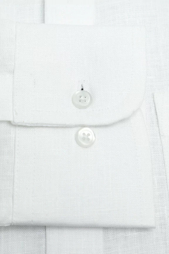 White Formal Autograph Linen Shirt