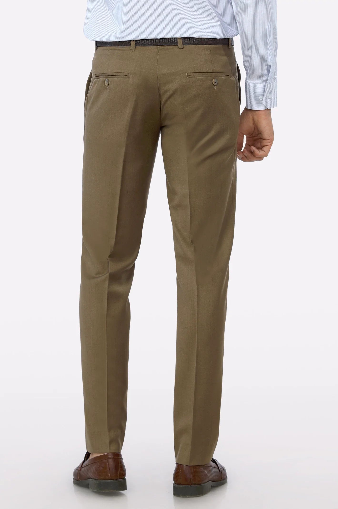 Camel Wash & Wear Smart Fit Trouser