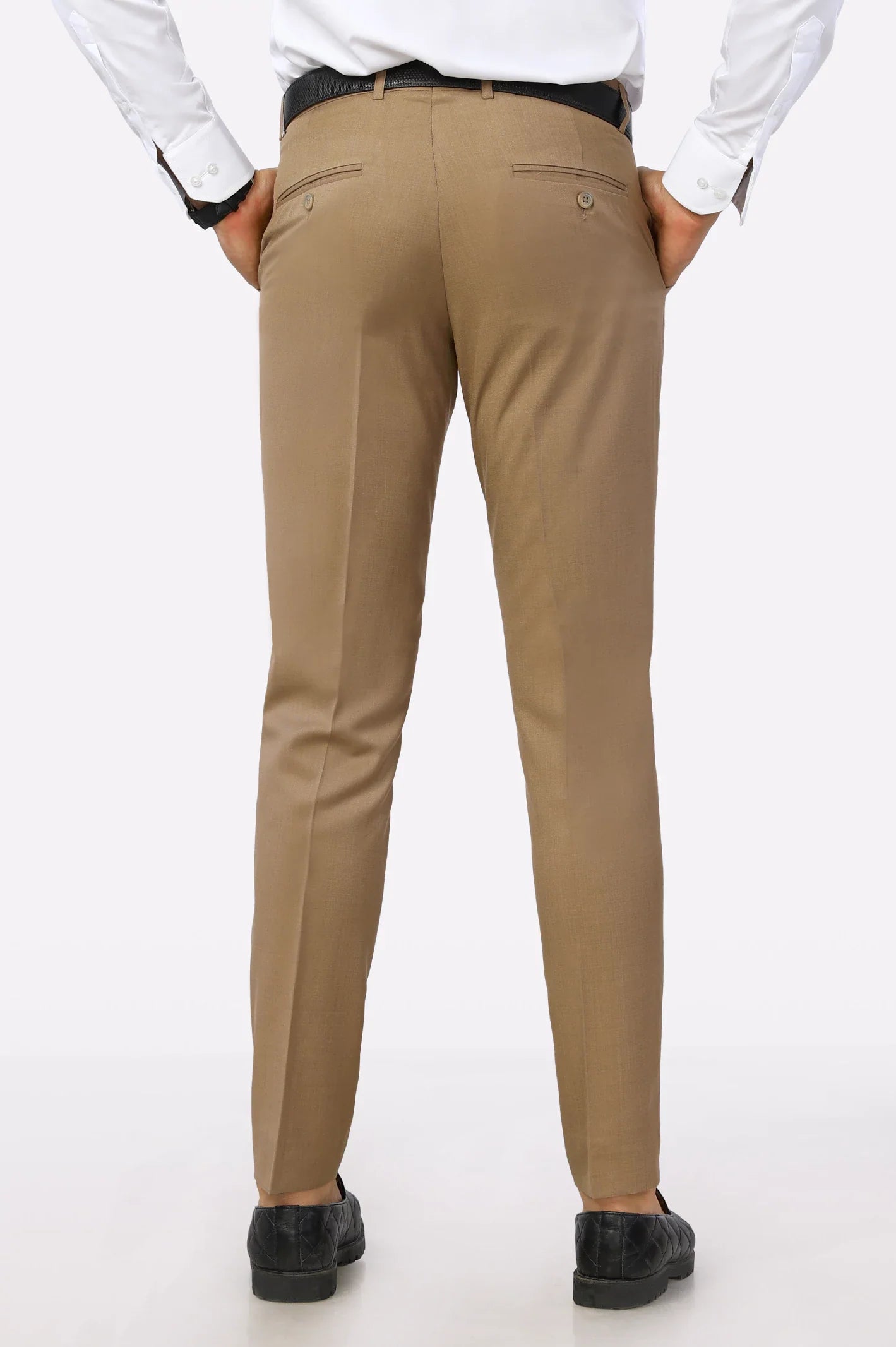 Camel Slim Fit Formal Trouser
