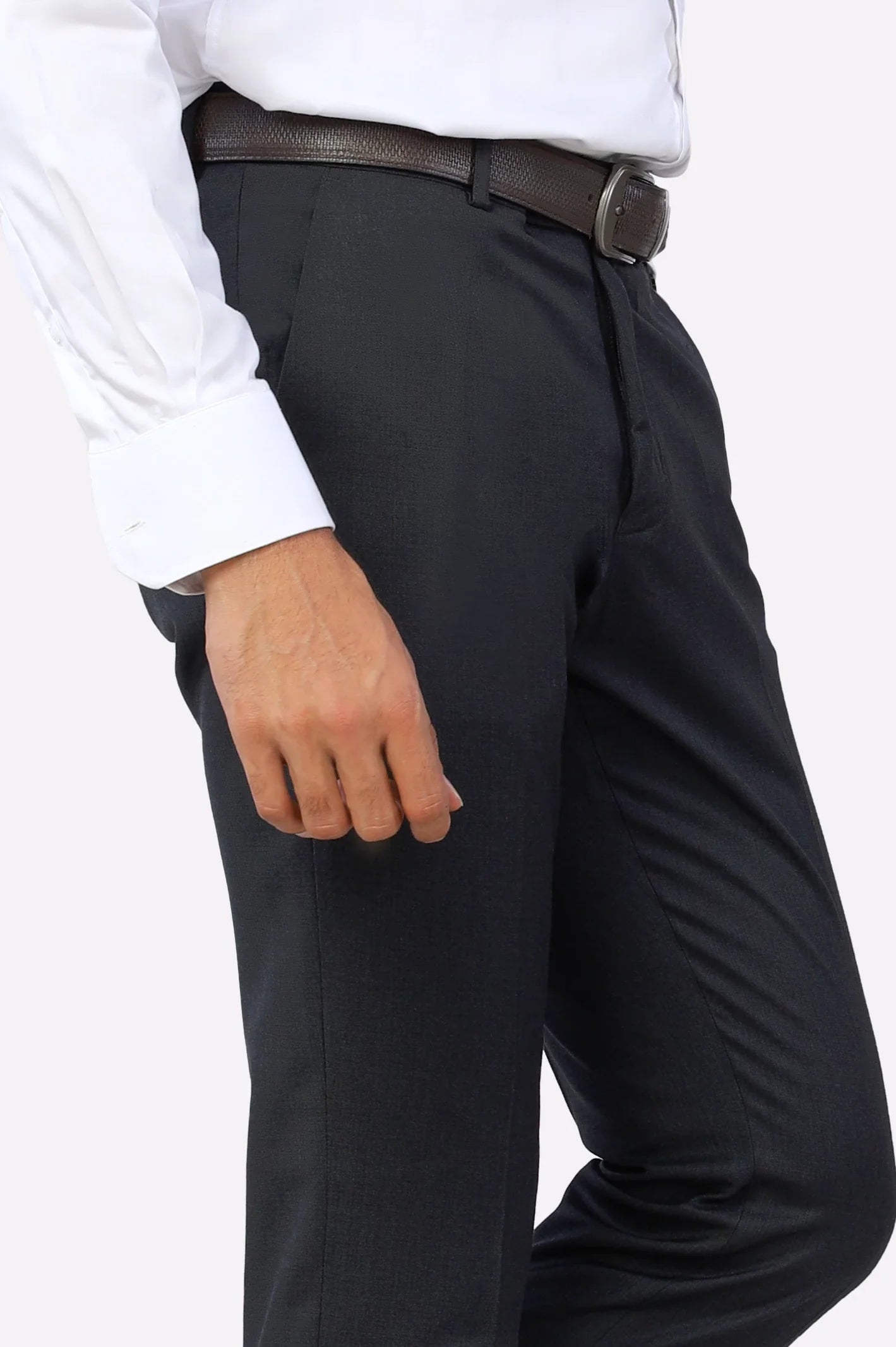 Dark Grey Slim Fit Formal Trouser