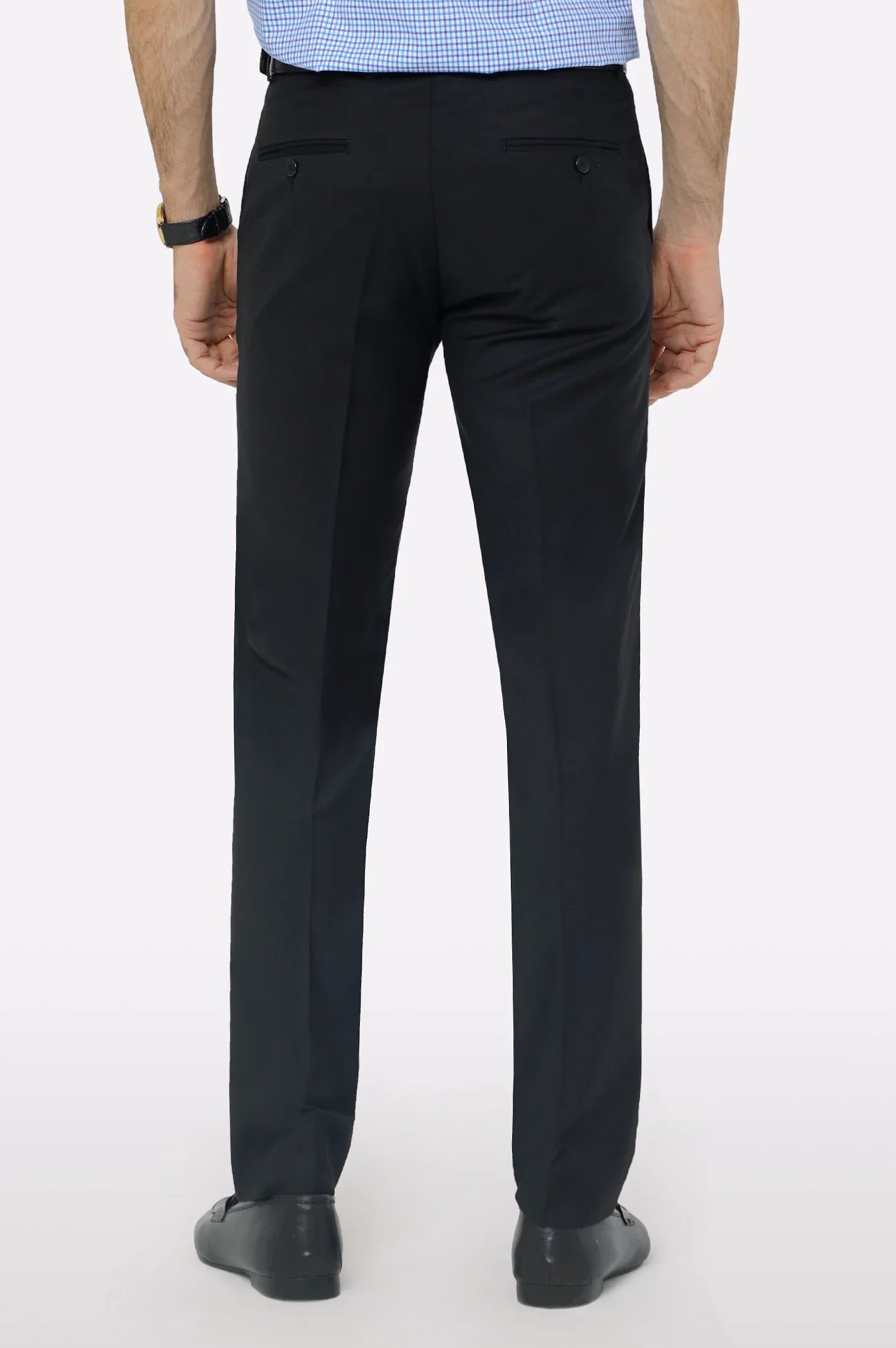 Black Regular Fit Formal Trouser