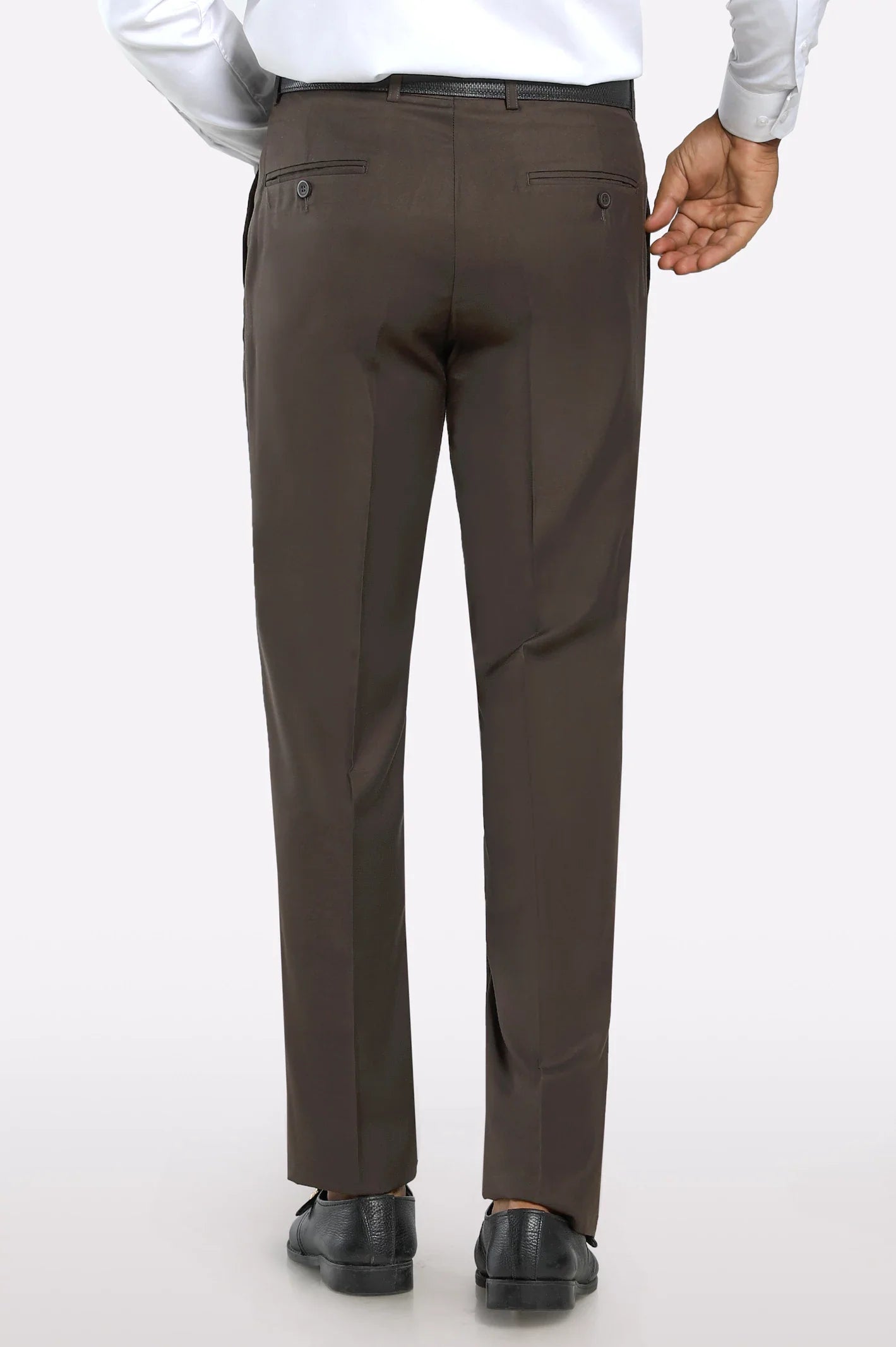 Brown Regular Fit Formal Trouser