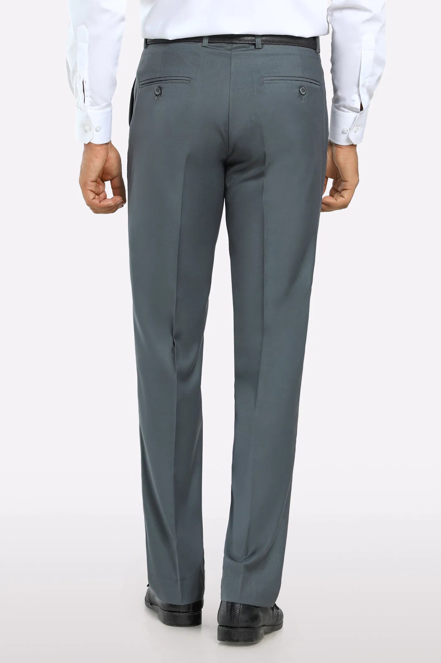 Grey Regular Fit Formal Trouser