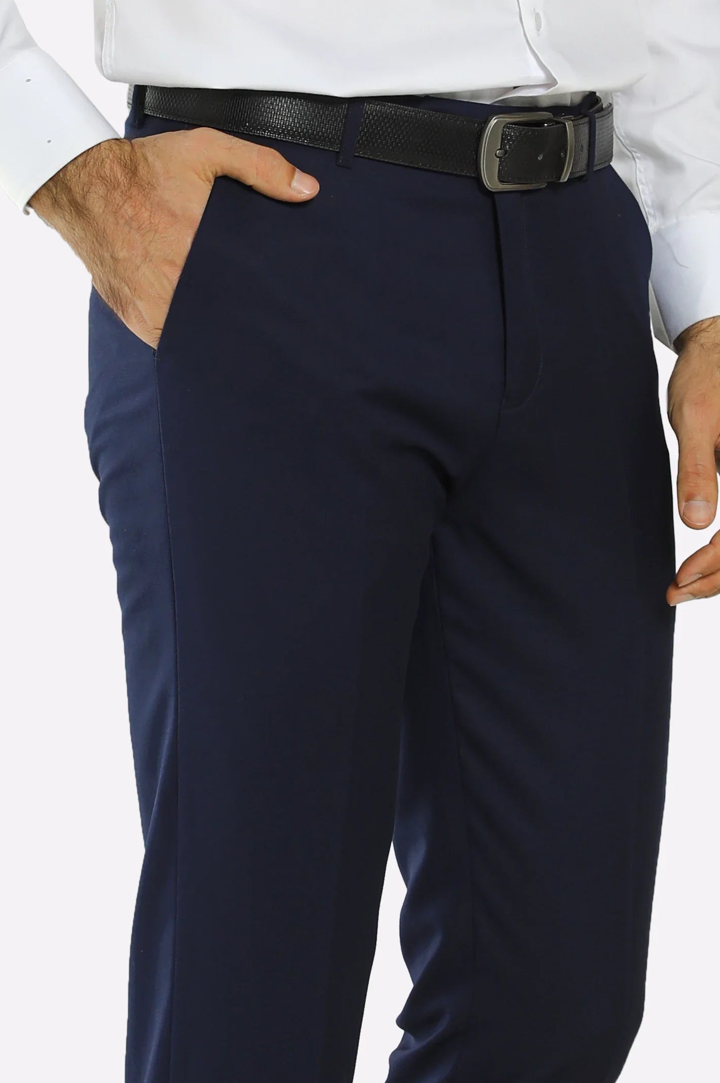 Royal Blue Regular Fit Formal Trouser