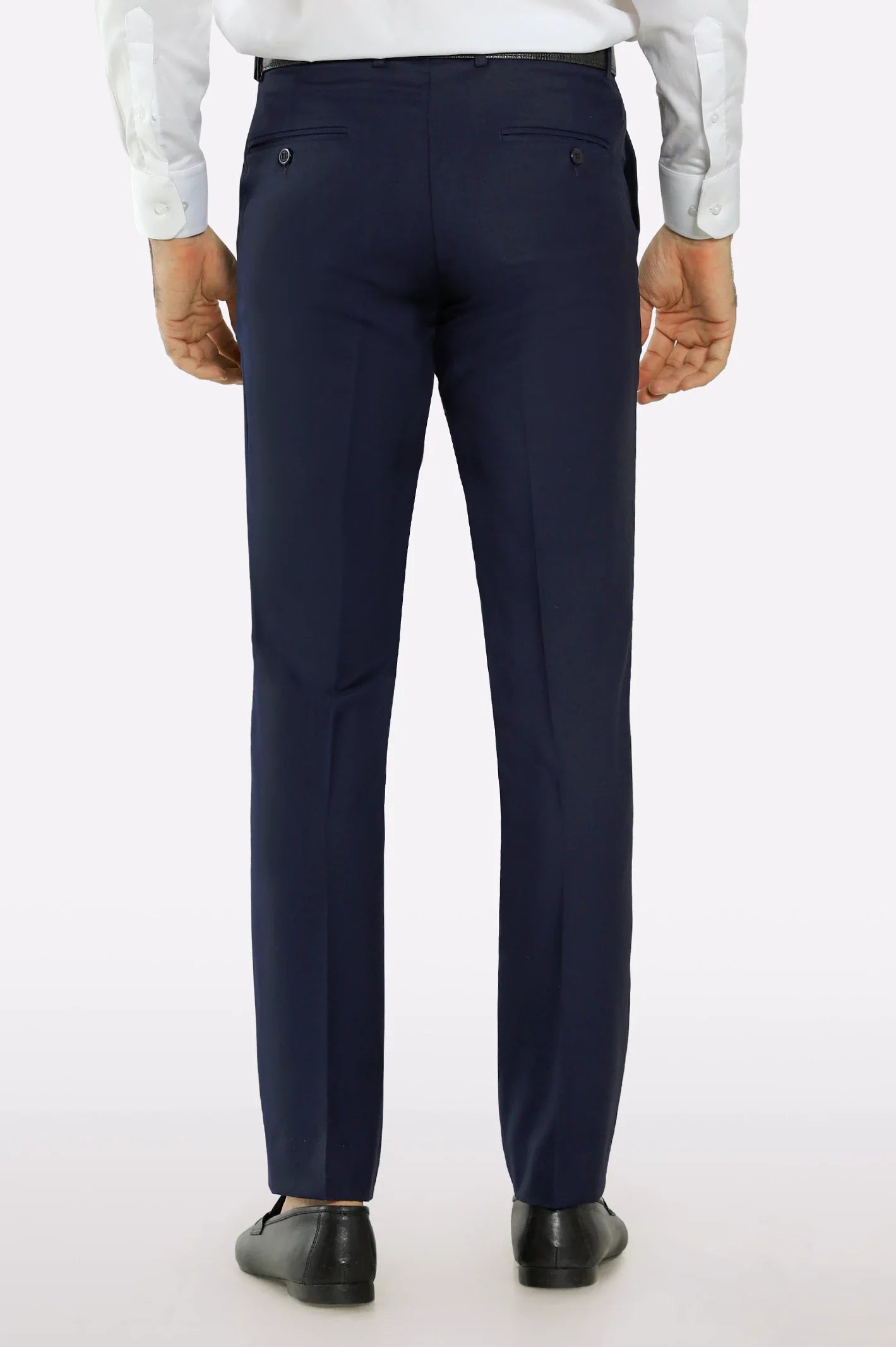 Royal Blue Regular Fit Formal Trouser