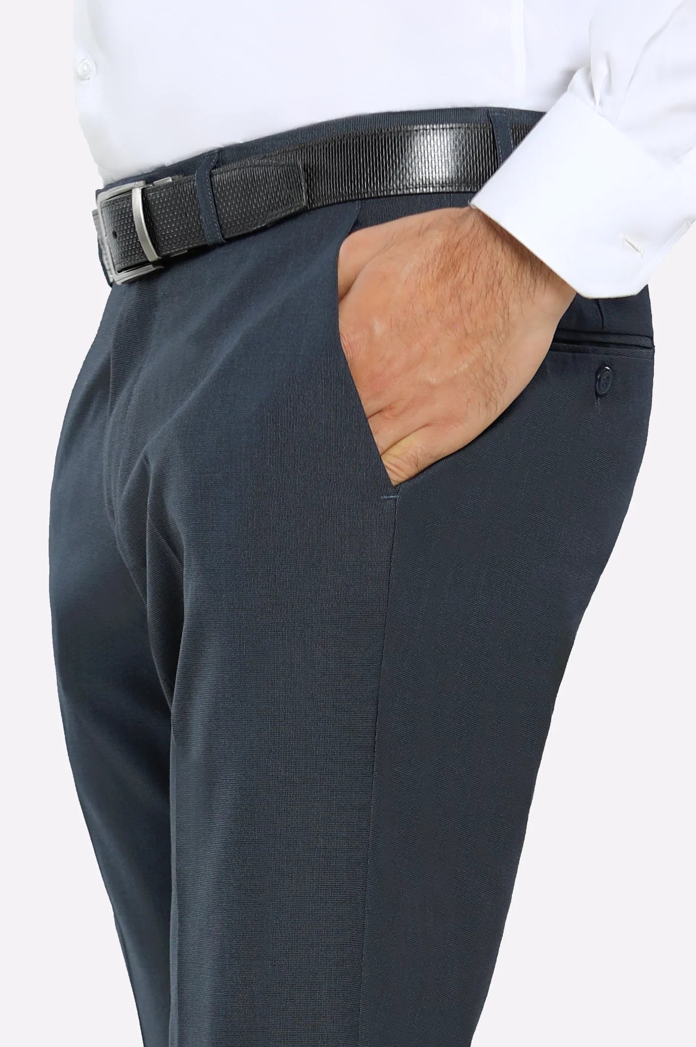 Blue Smart Fit Formal Trouser