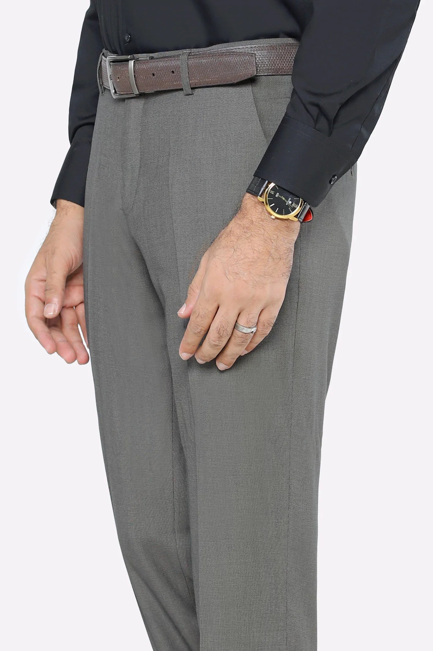 Dark Brown Smart Fit Formal Trouser