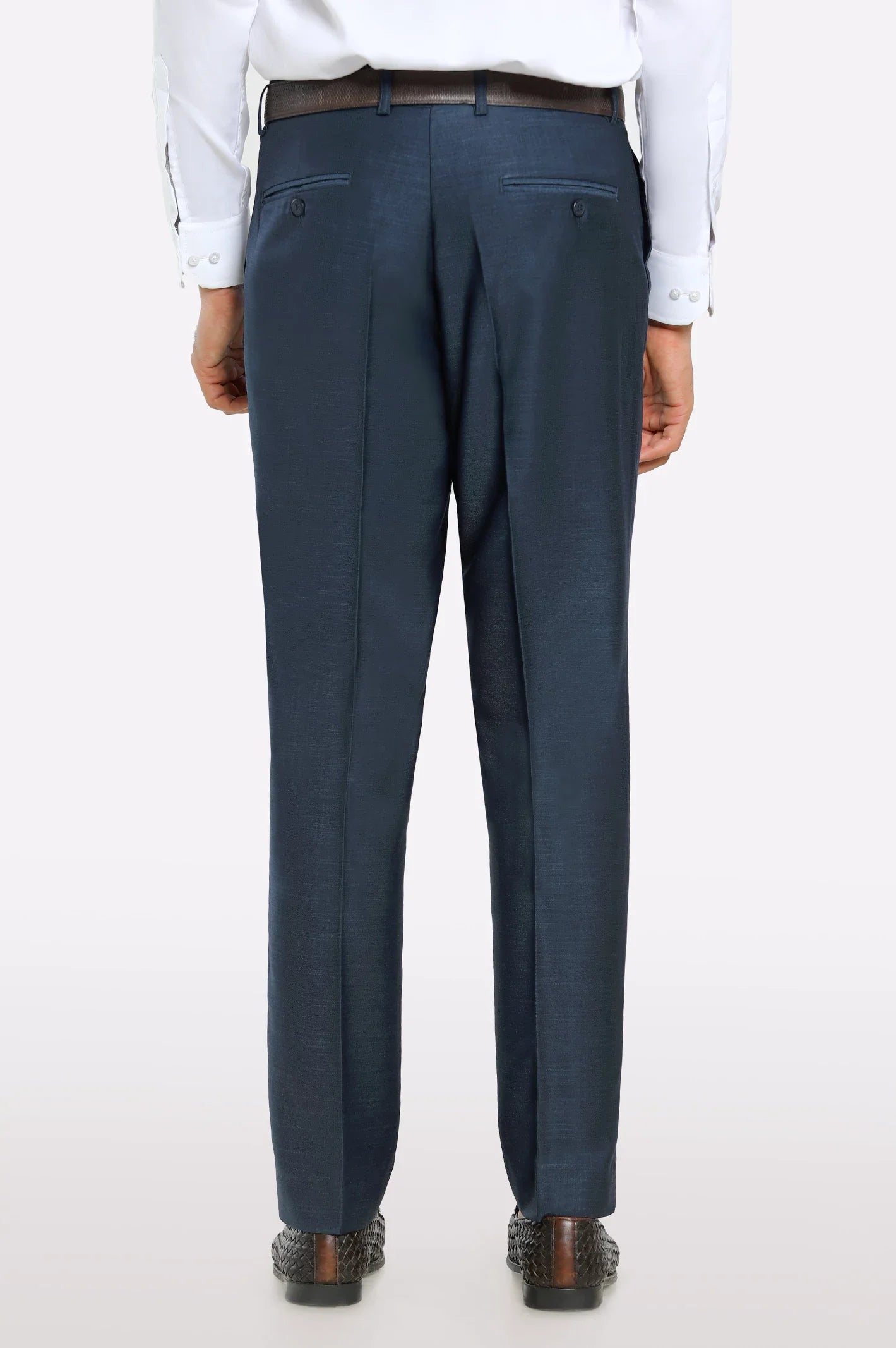 Navy Blue Regular Fit Formal Trouser