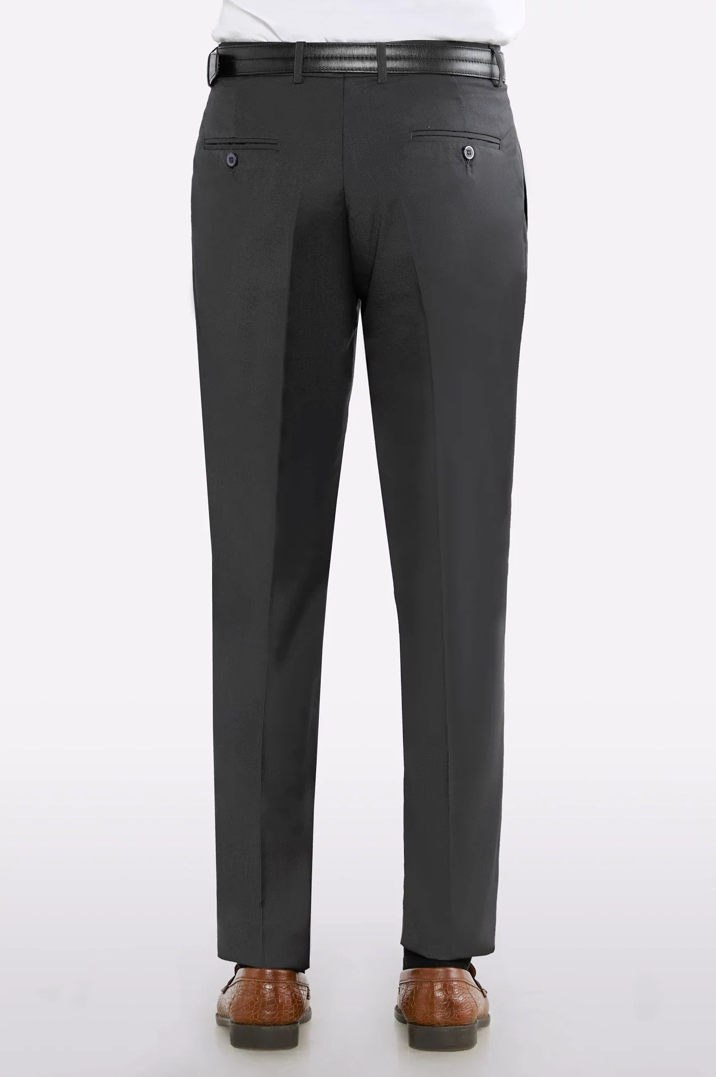 Dark Grey Regular Fit Formal Trouser