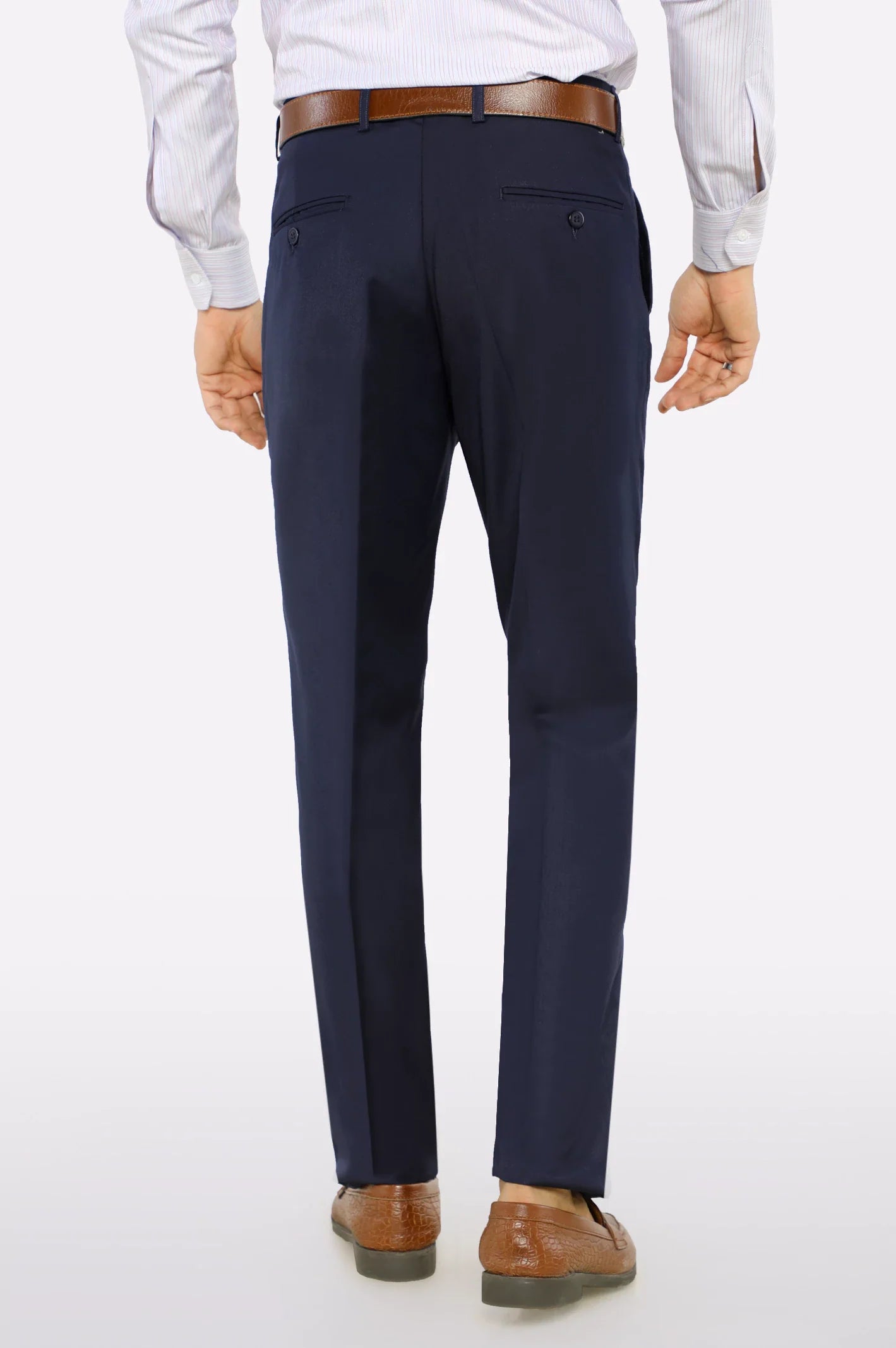 Royal Blue Regular Fit Formal Trouser