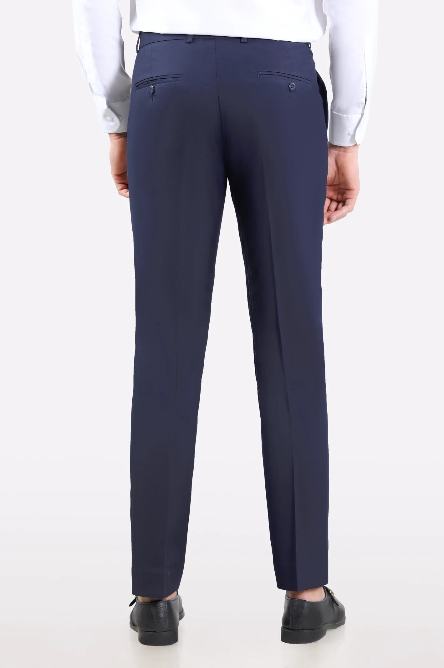 Blue Regular Fit Formal Trouser