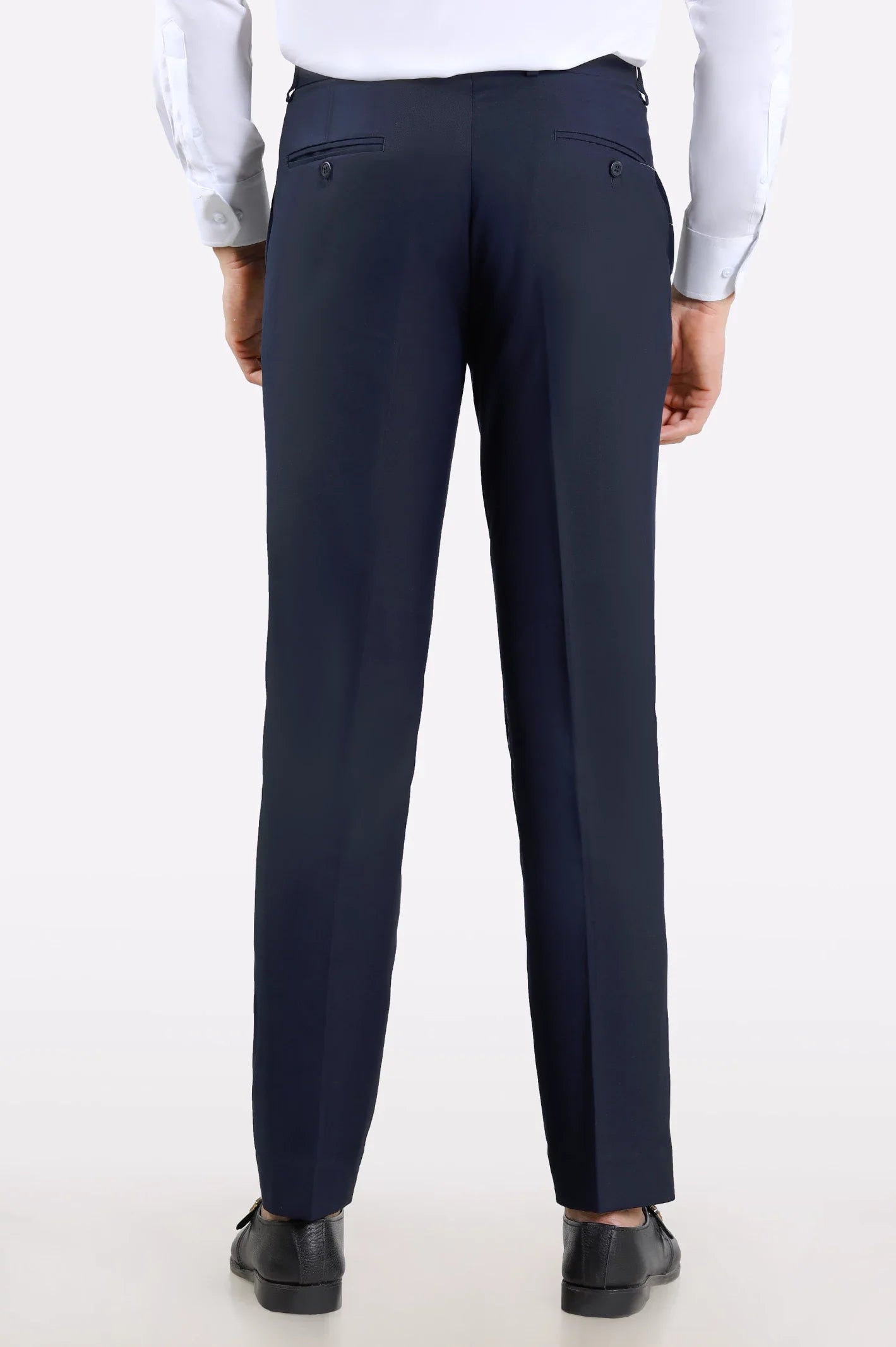 Navy Blue Regular Fit Formal Trouser