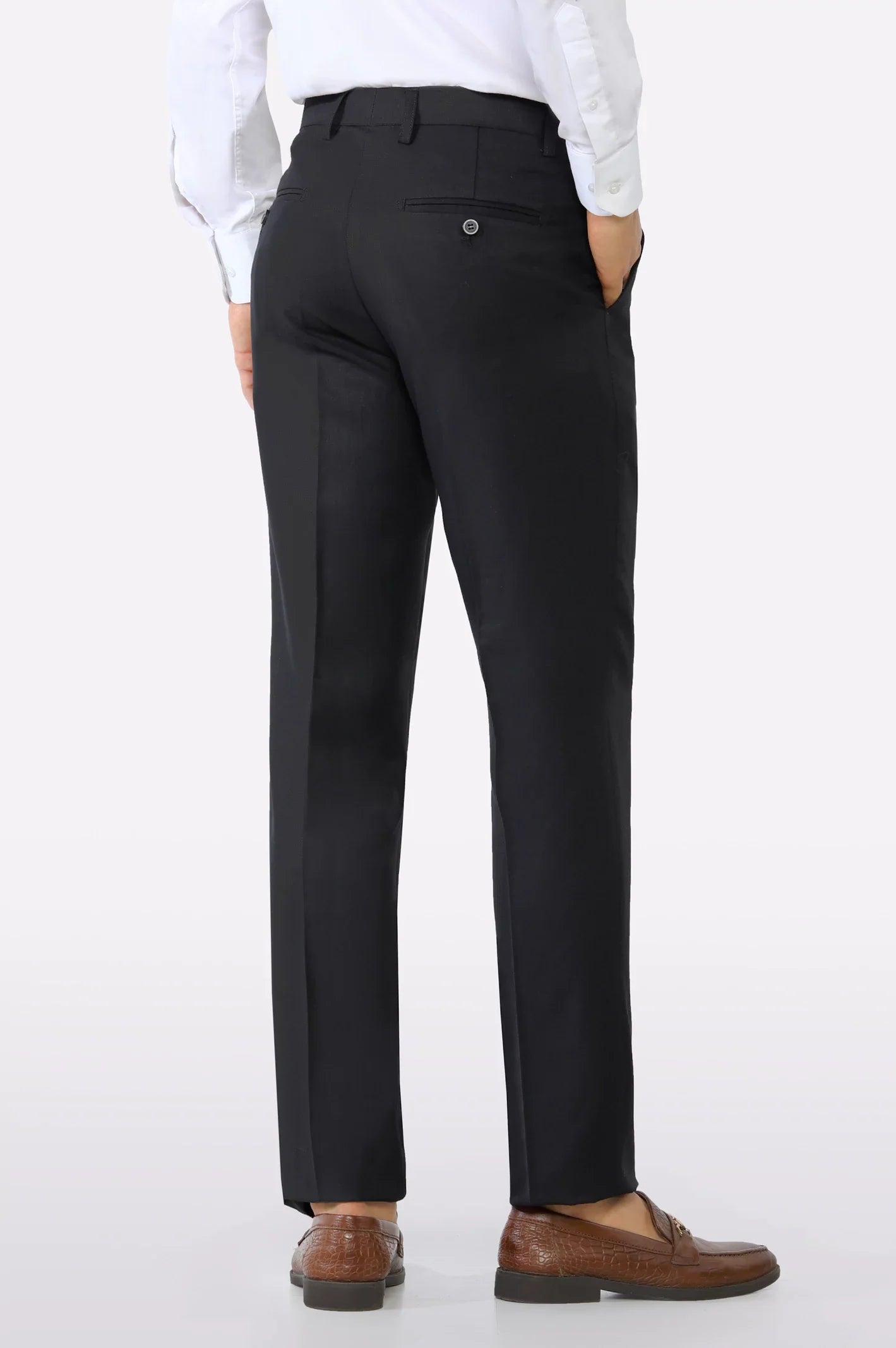 Black Regular Fit Formal Trouser