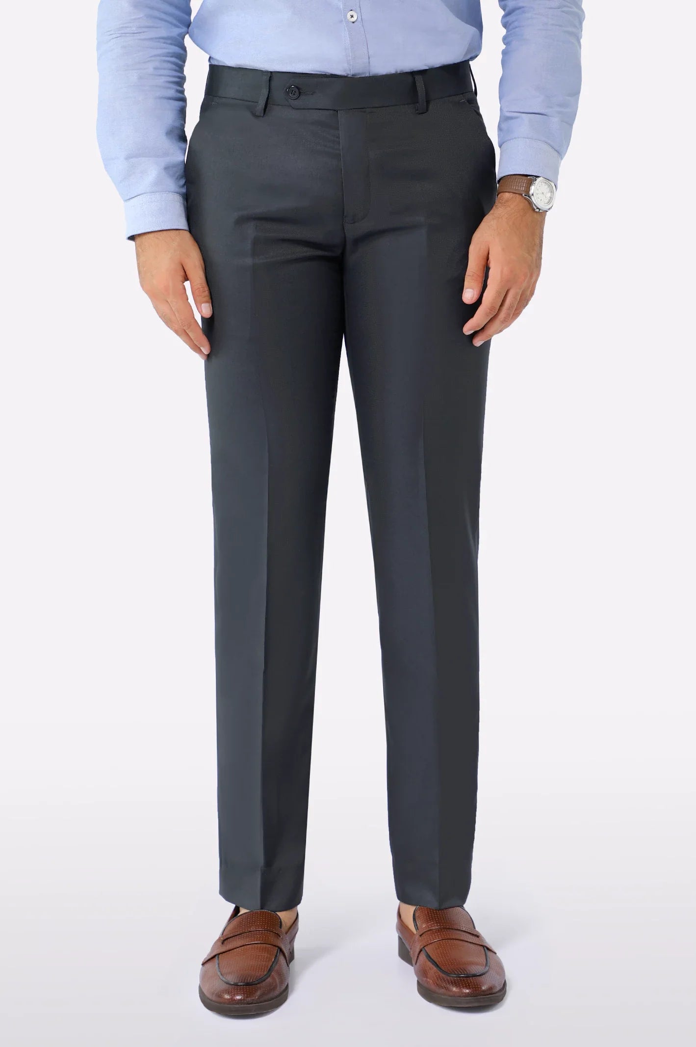 Dark Grey Smart Fit Formal Trouser