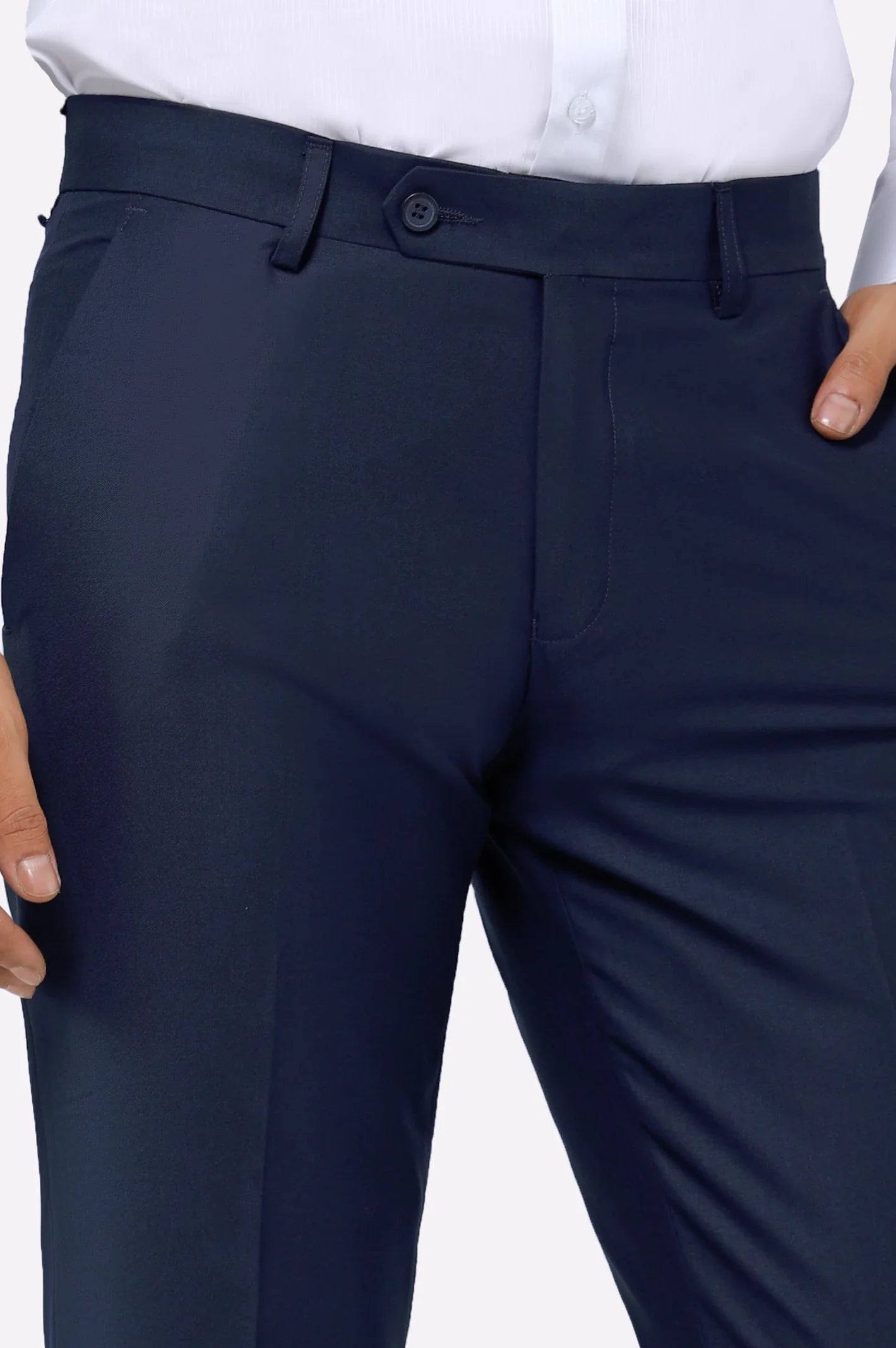 Navy Blue Smart Fit Formal Trouser