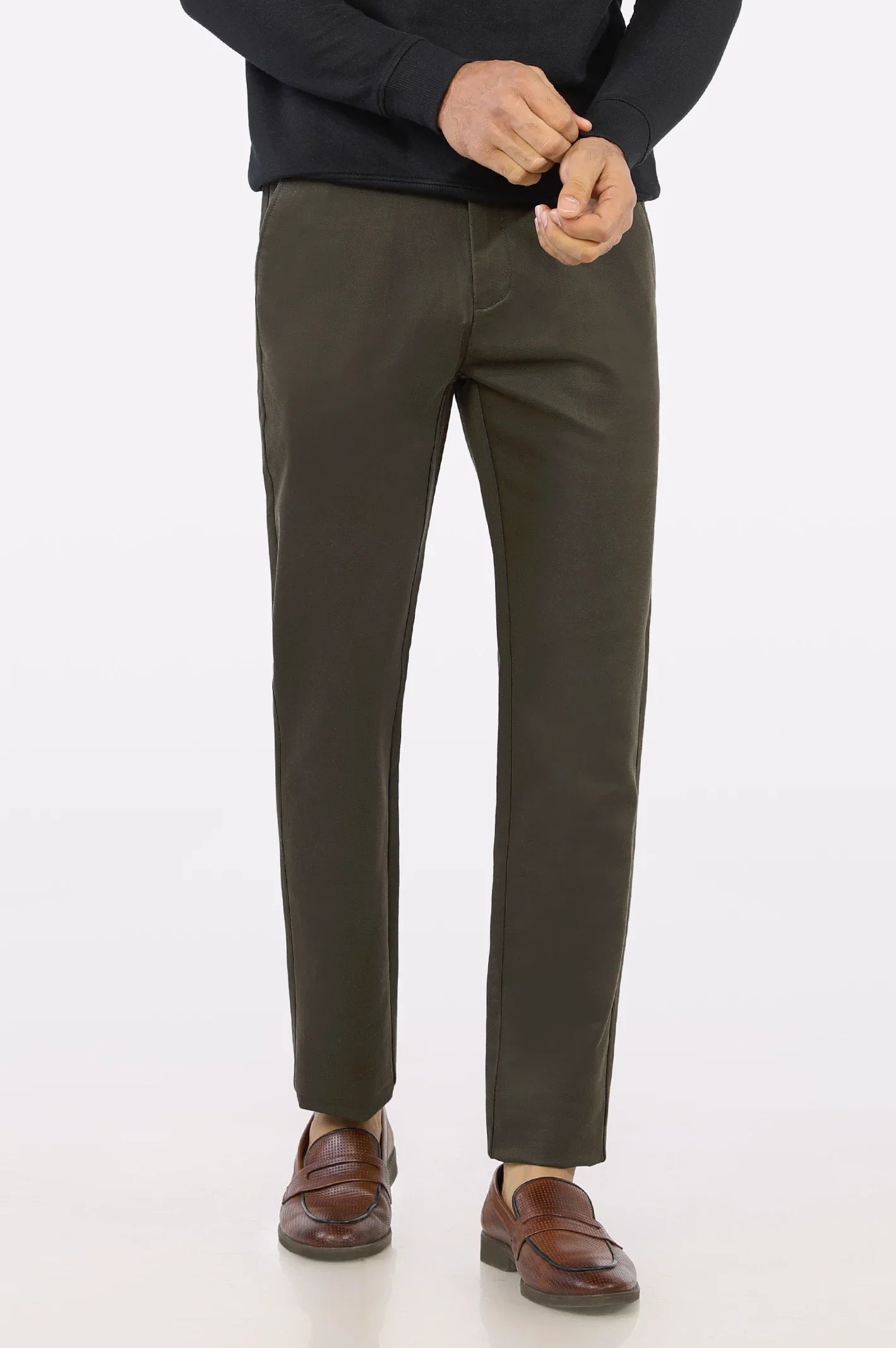 Green Smart Fit Cotton Chino From Diners