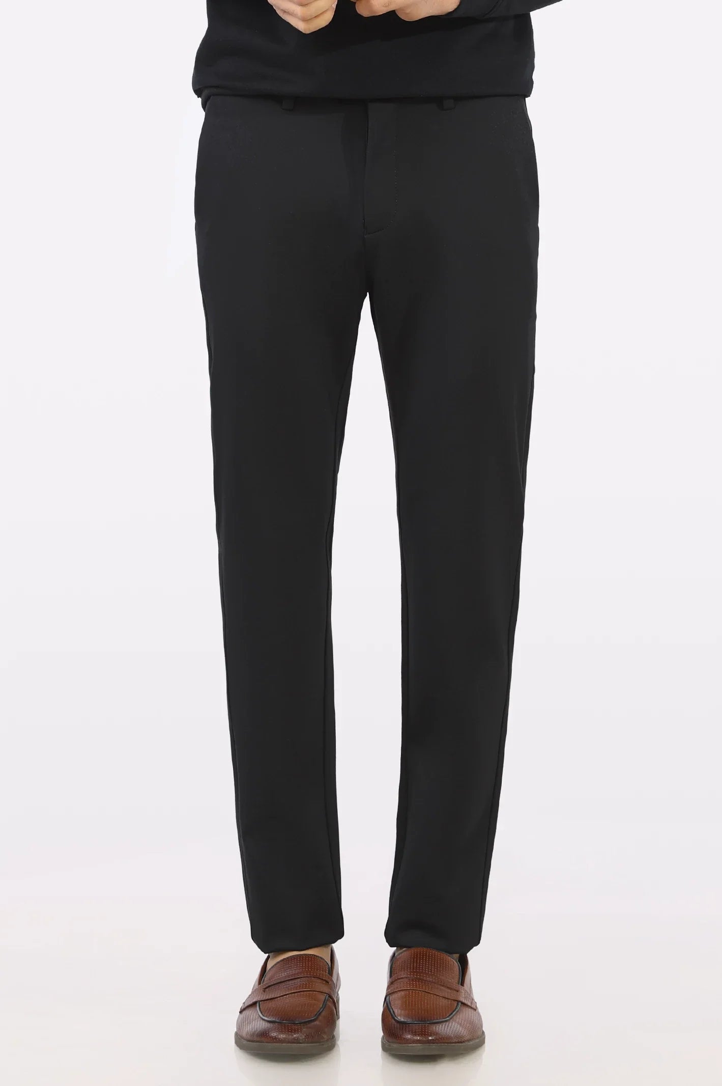 Black Smart Fit Cotton Chino