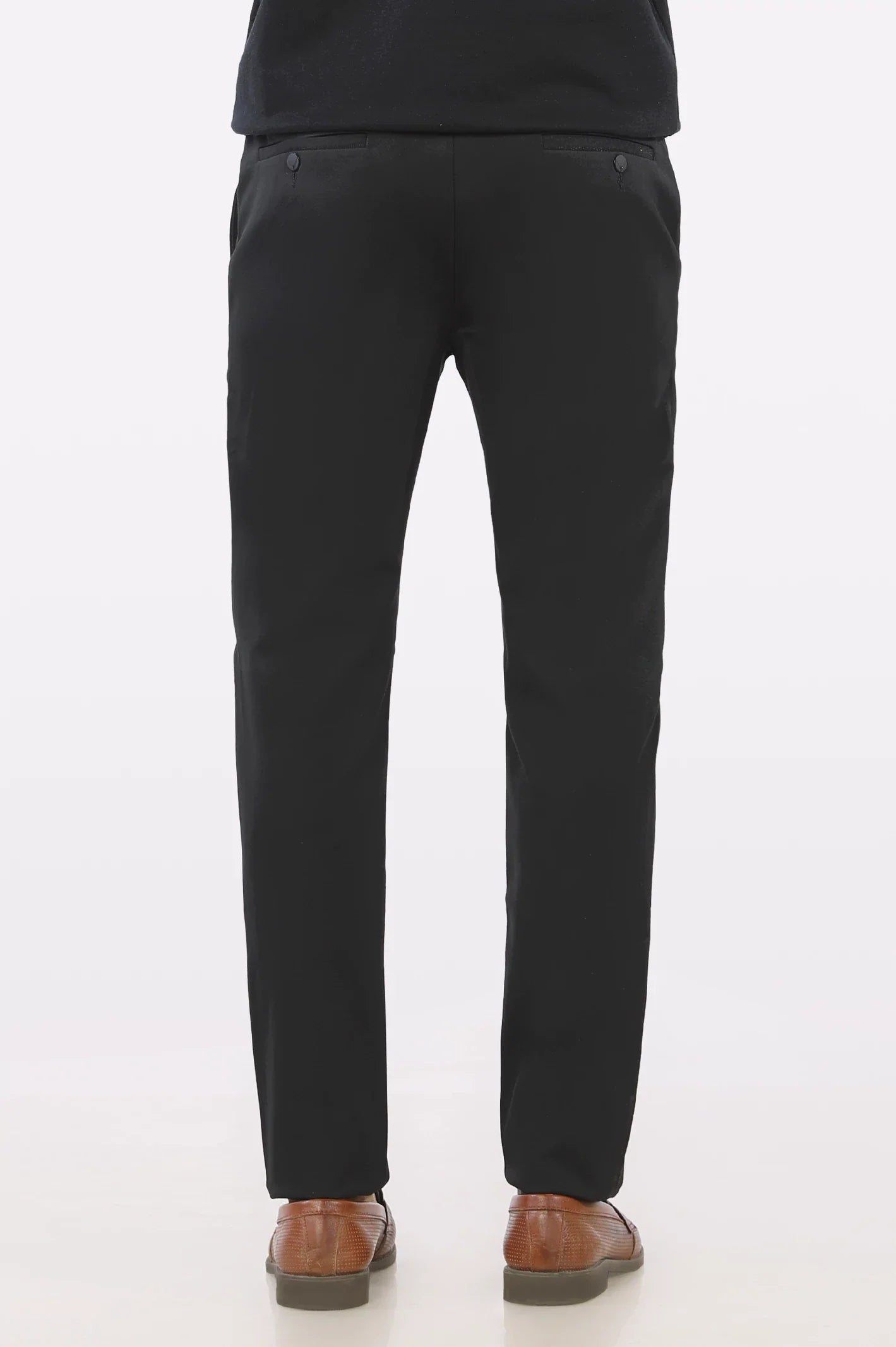 Black Smart Fit Cotton Chino