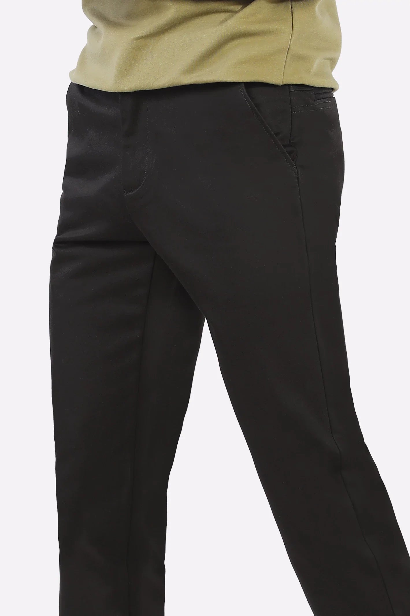 Black Smart Fit Cotton Chino