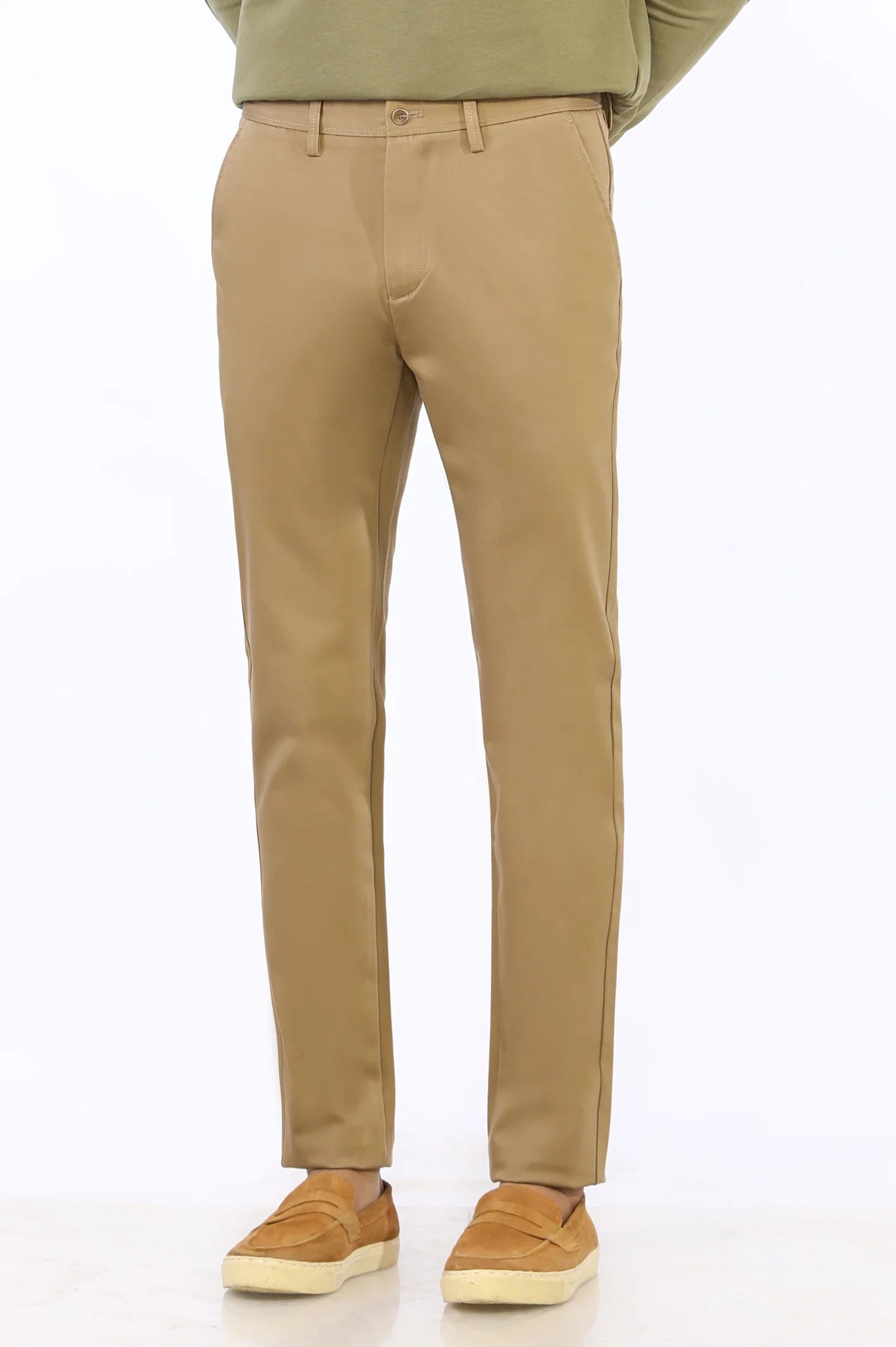 Dark Brown Smart Fit Cotton Chino