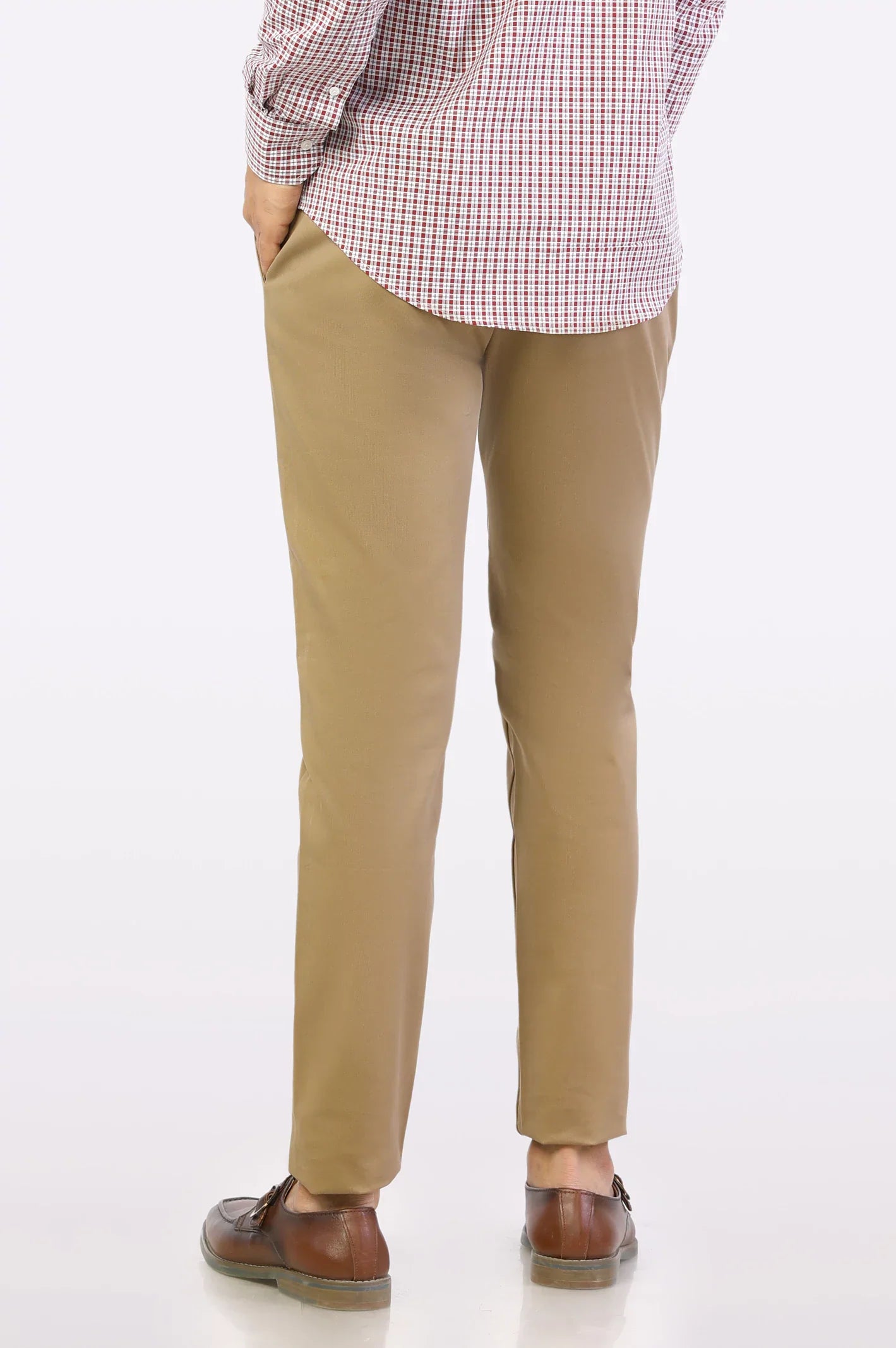 Beige Smart Fit Cotton Chino
