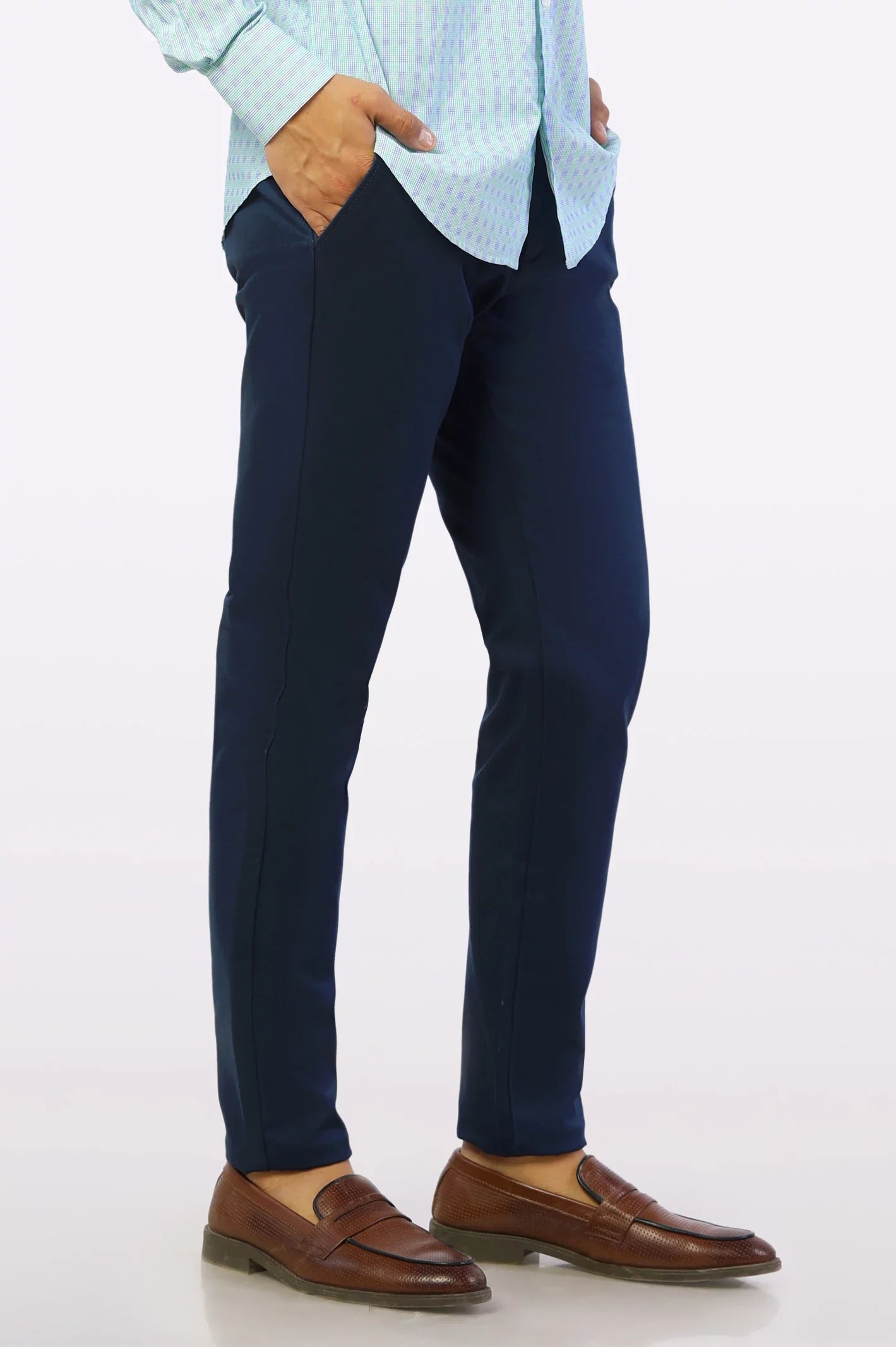 Navy Blue Smart Fit Cotton Chino