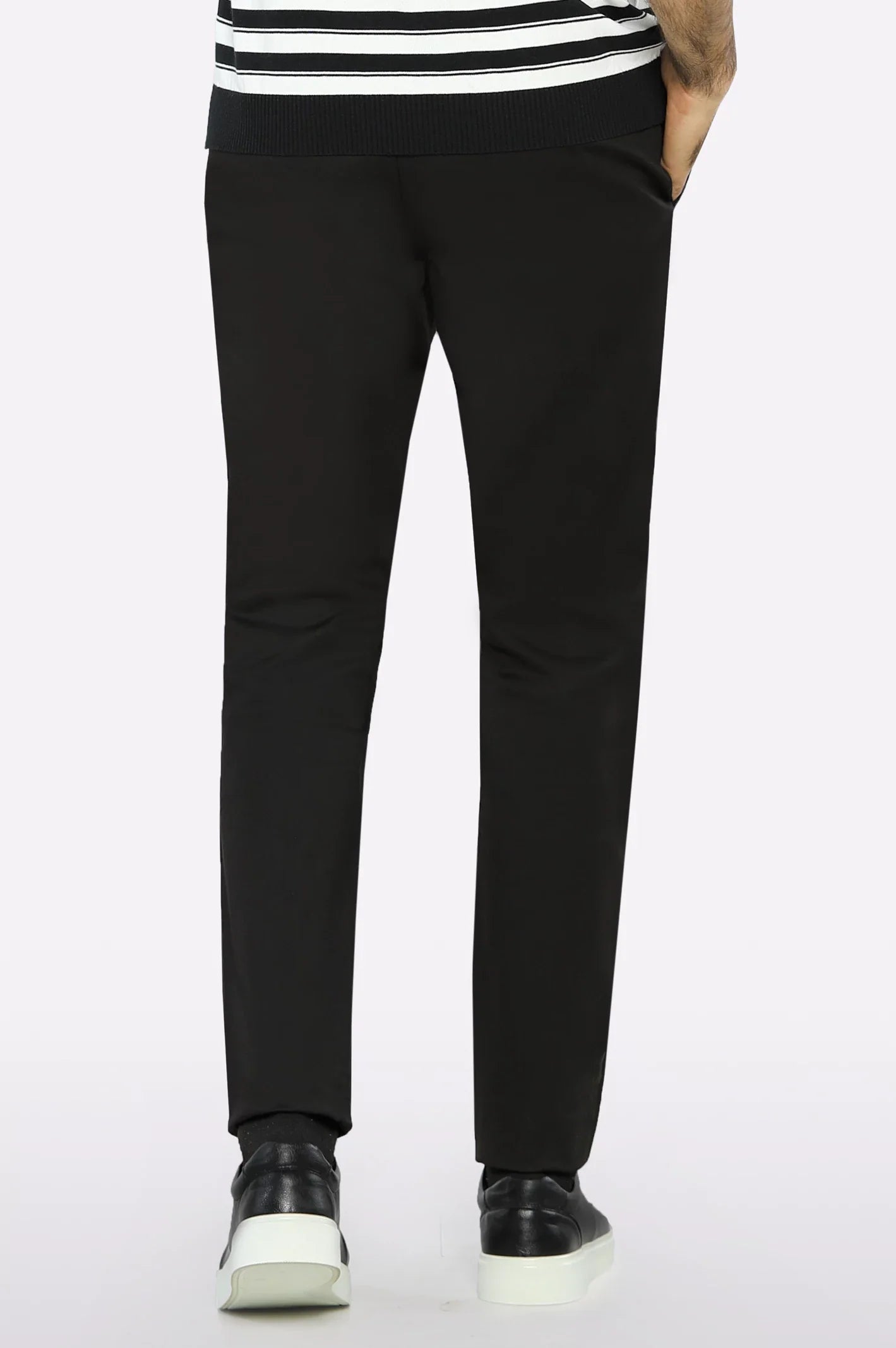 Black Smart Fit Cotton Chino