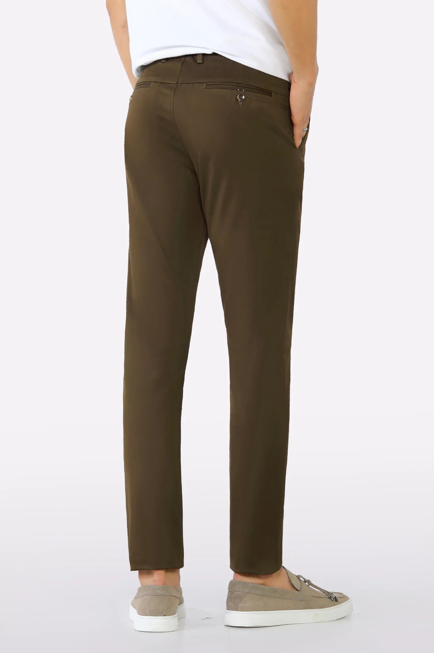 Dark Brown Smart Fit Cotton Chino