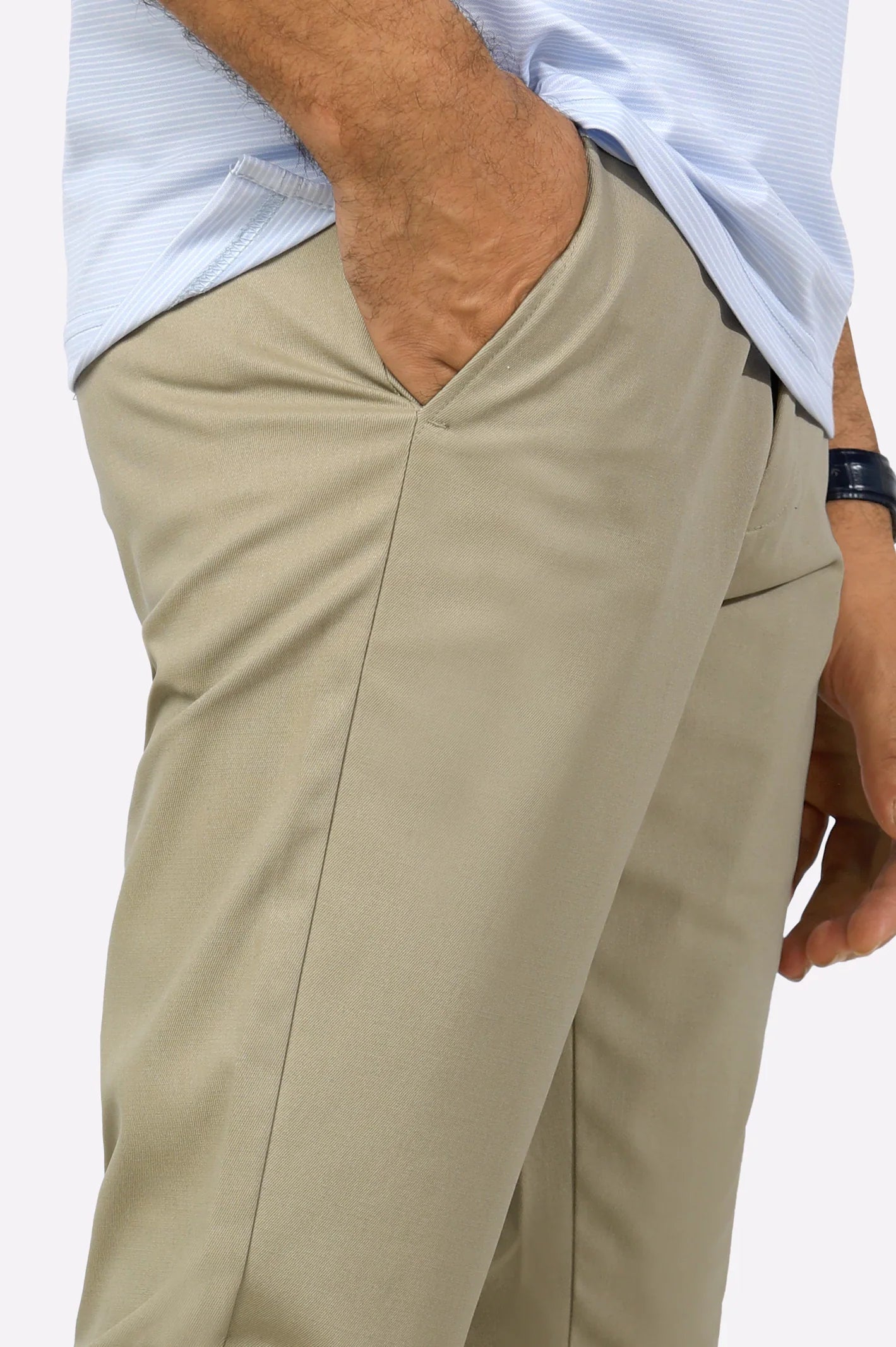 Khaki Smart Fit Cotton Chino