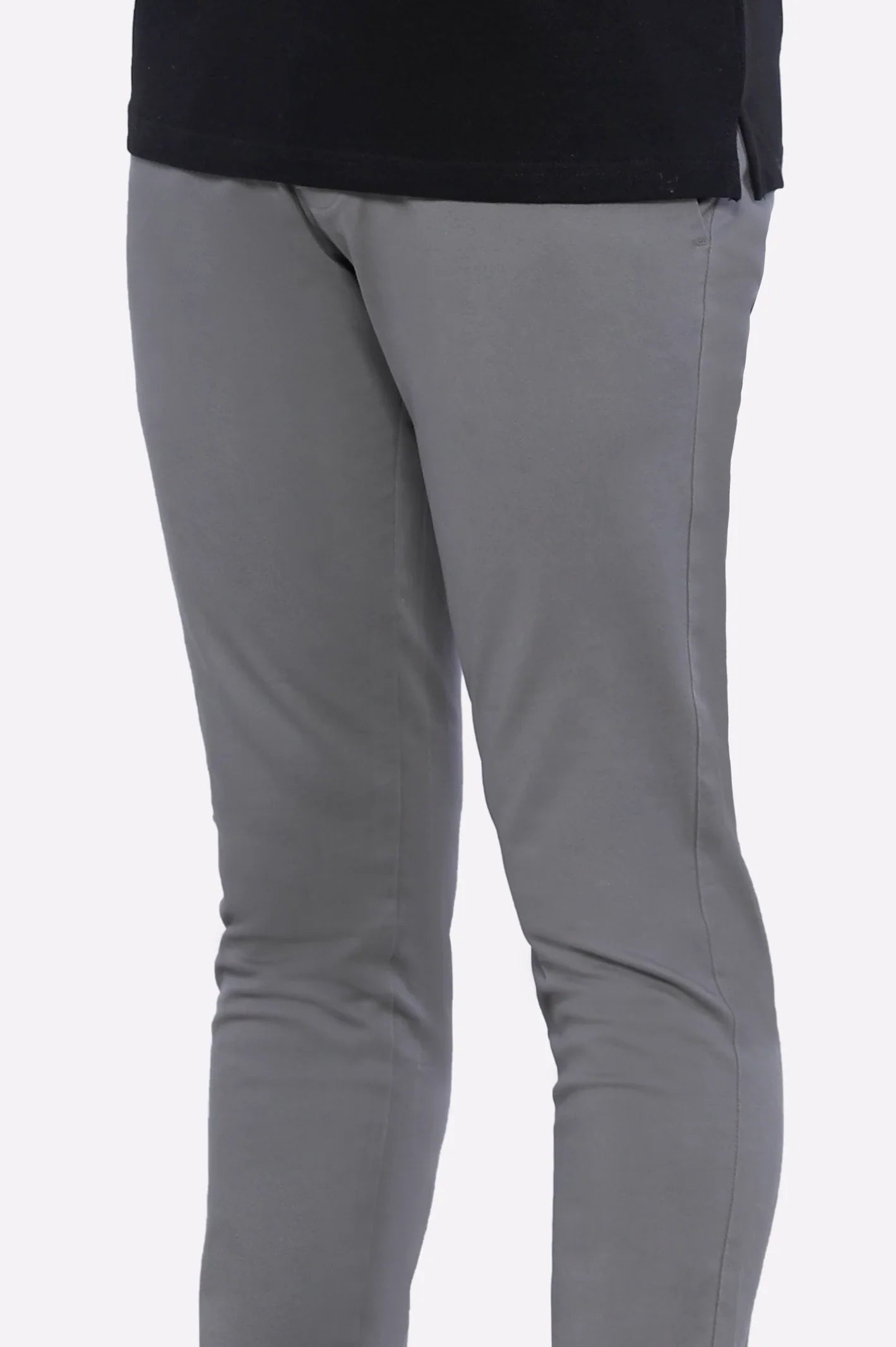 Grey Slim Fit Cotton Chino