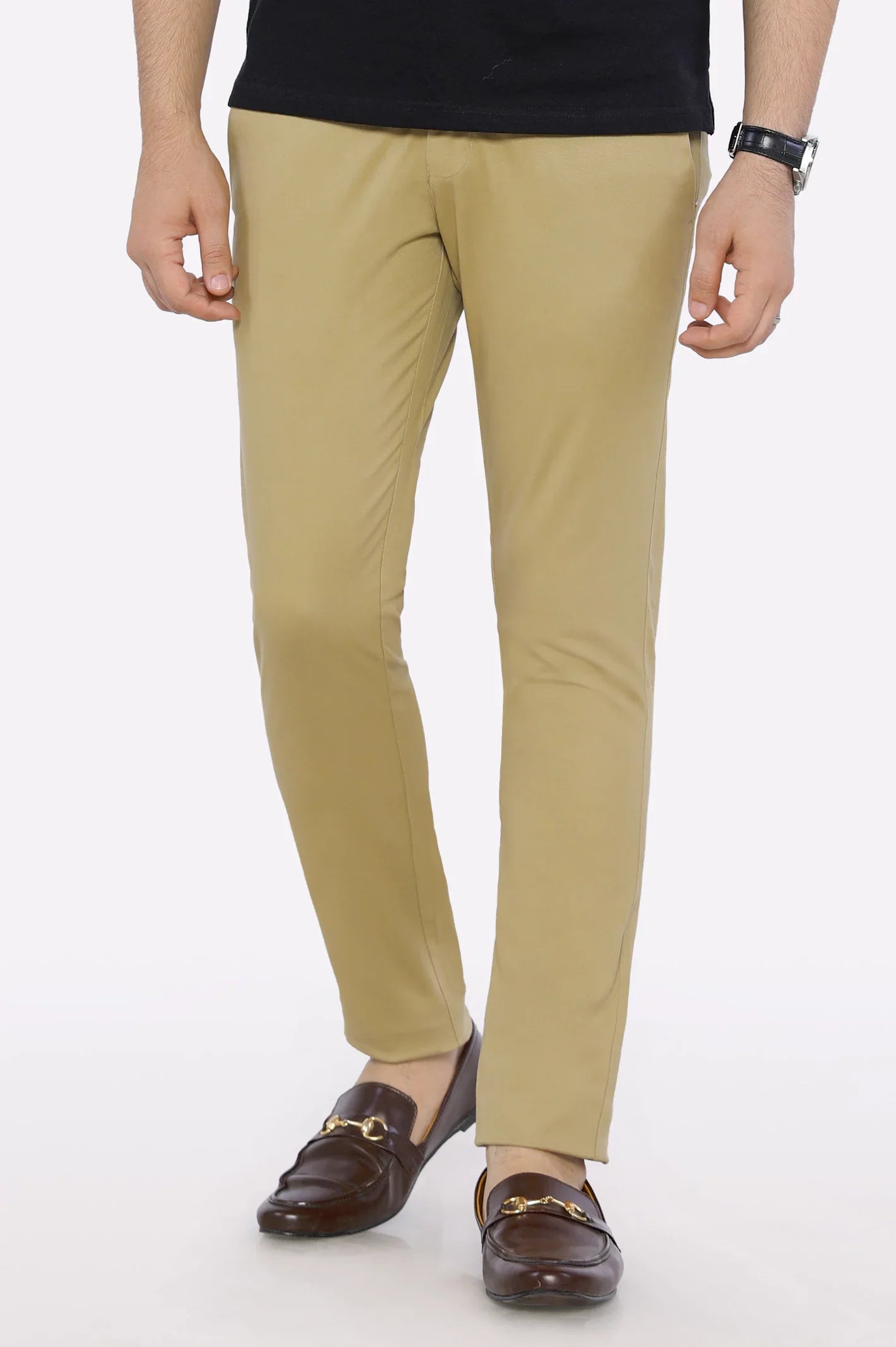 Khaki Slim Fit Cotton Chino