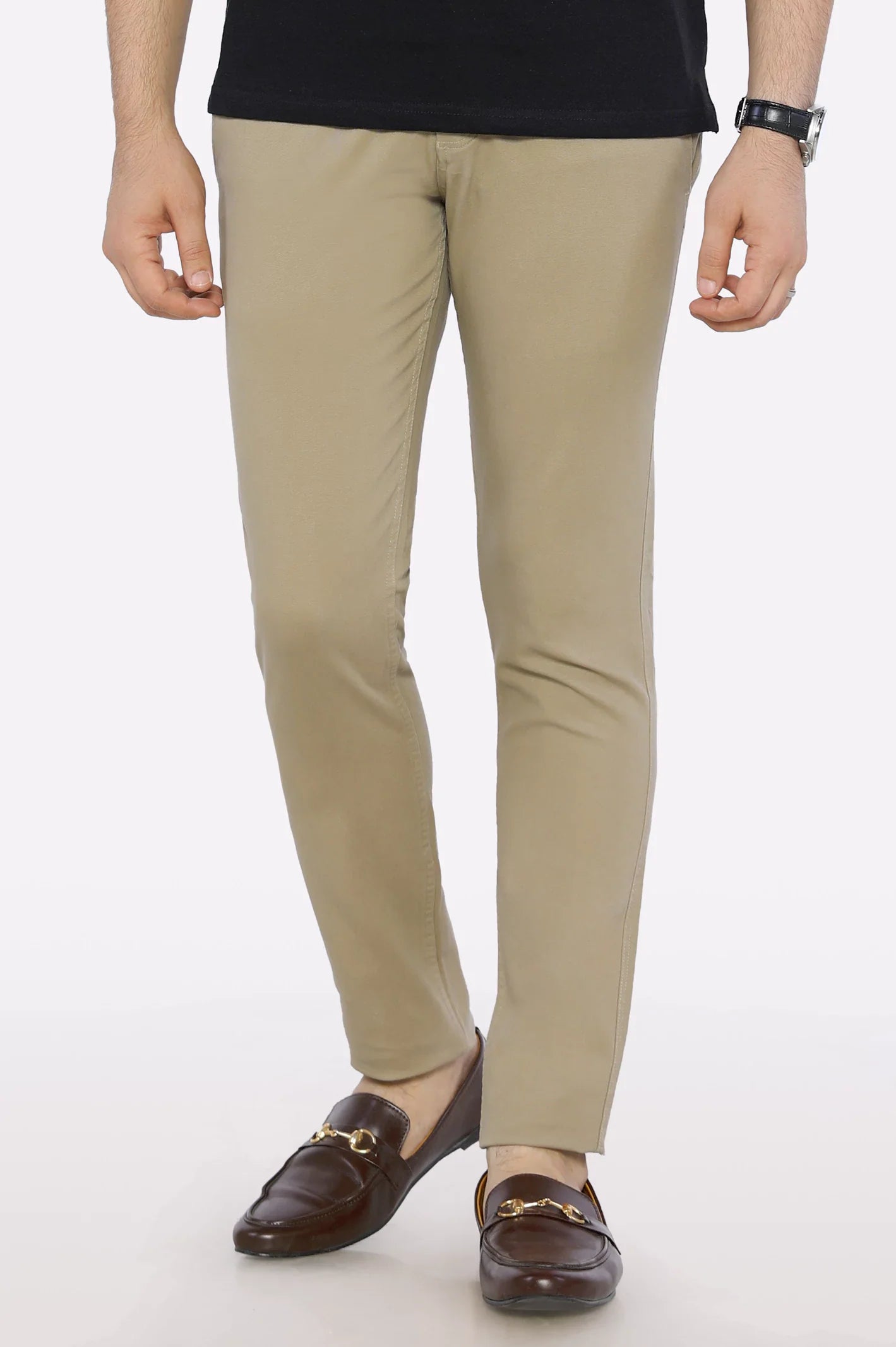 Khaki Smart Fit Cotton Chino