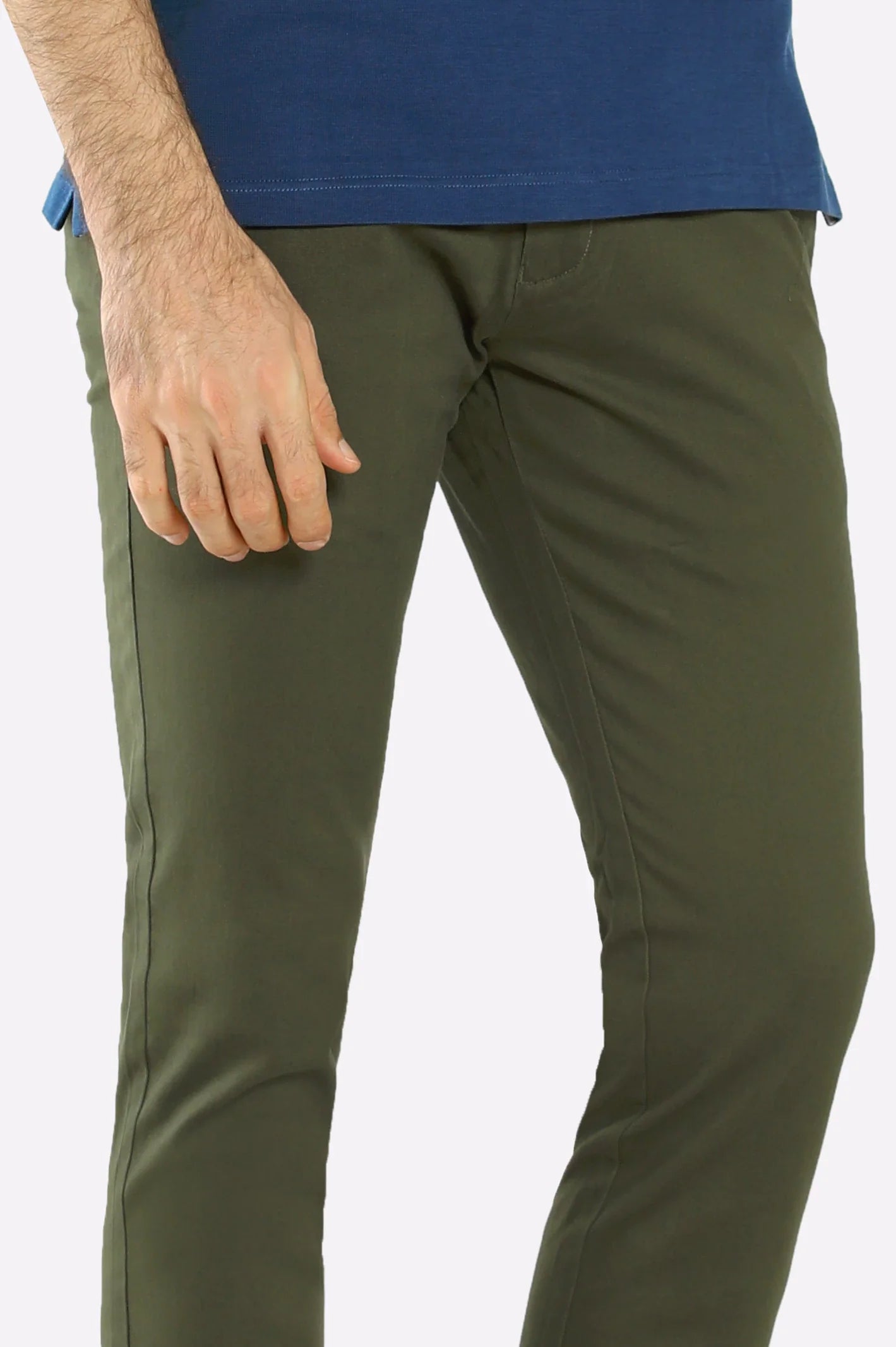 Olive Smart Fit Cotton Chino