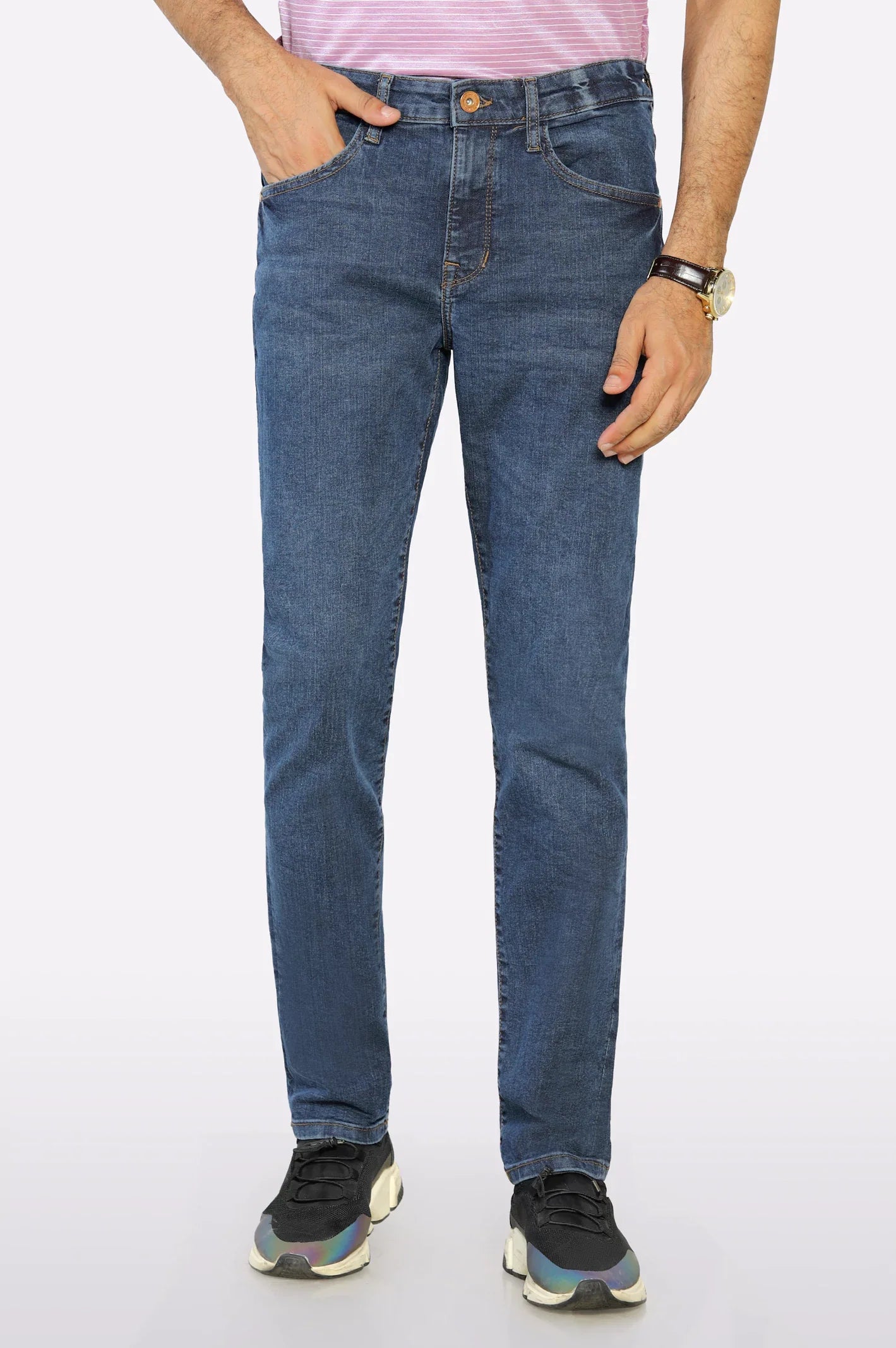 Dark Blue Modern Slim Fit Jeans