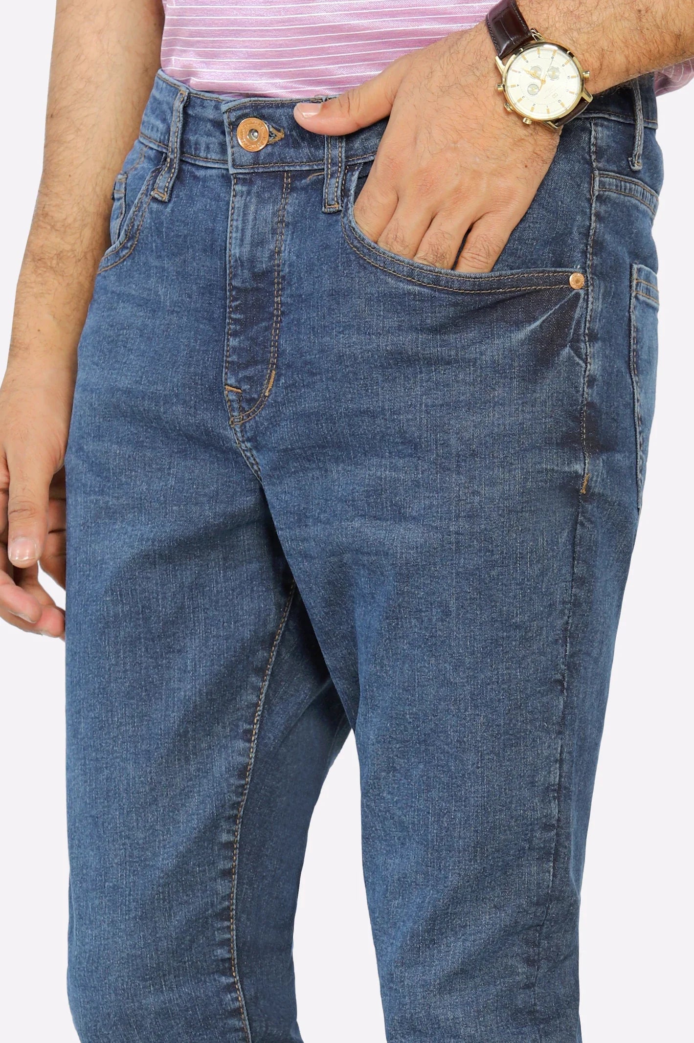 Dark Blue Modern Slim Fit Jeans