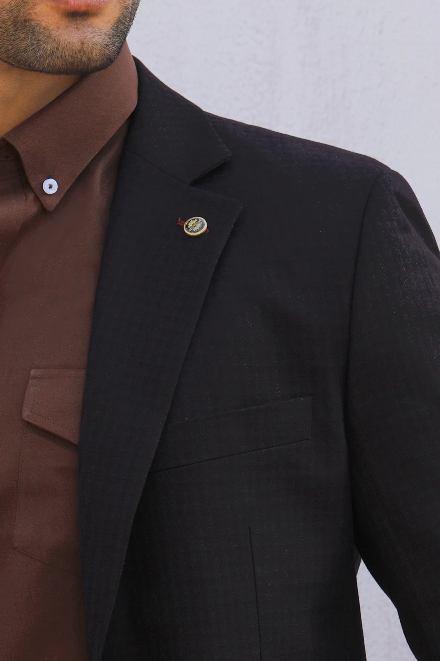 Maroon Textured Blazer for Men