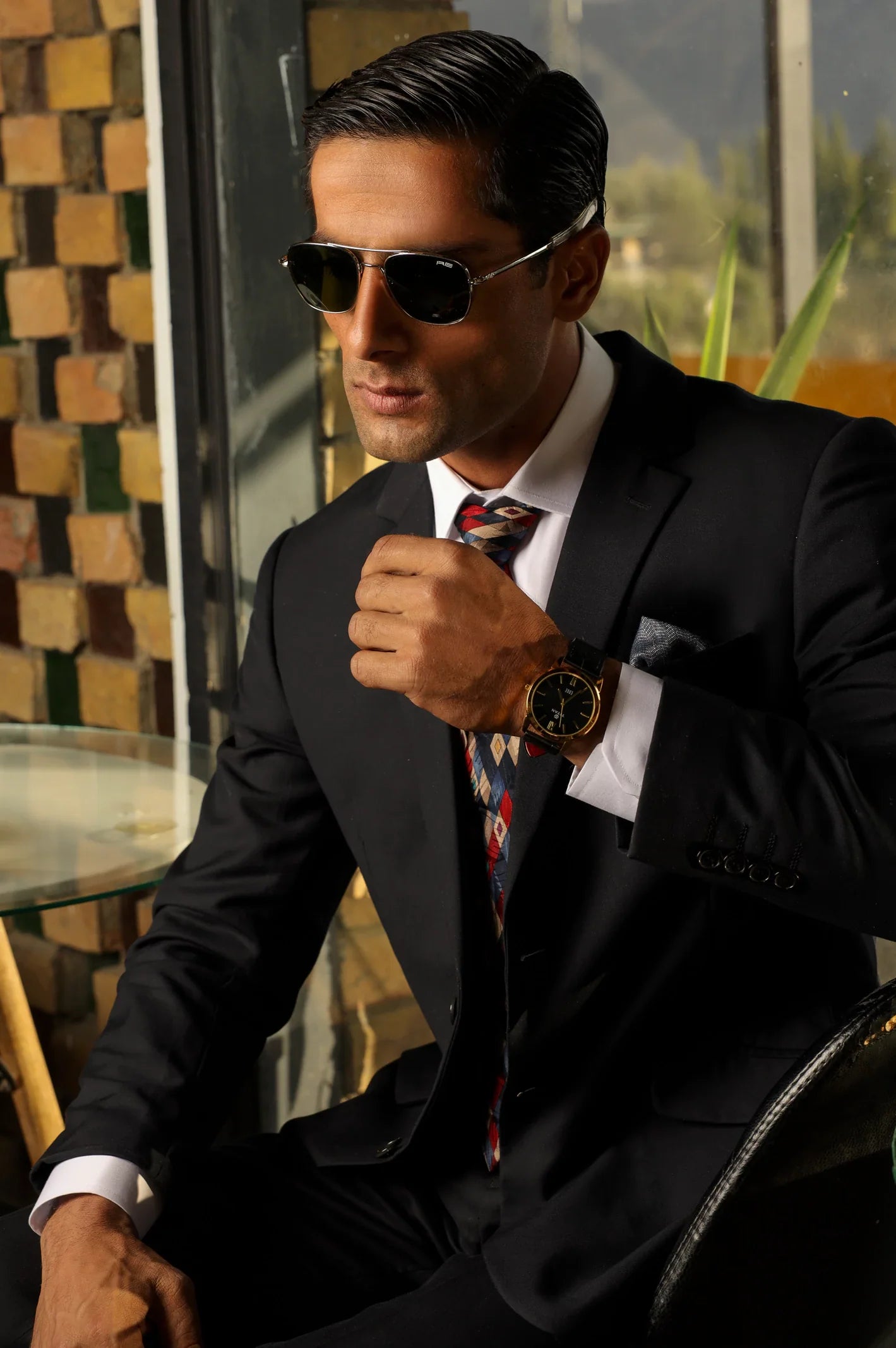 Diner's Black Men's 2 Pc Suit