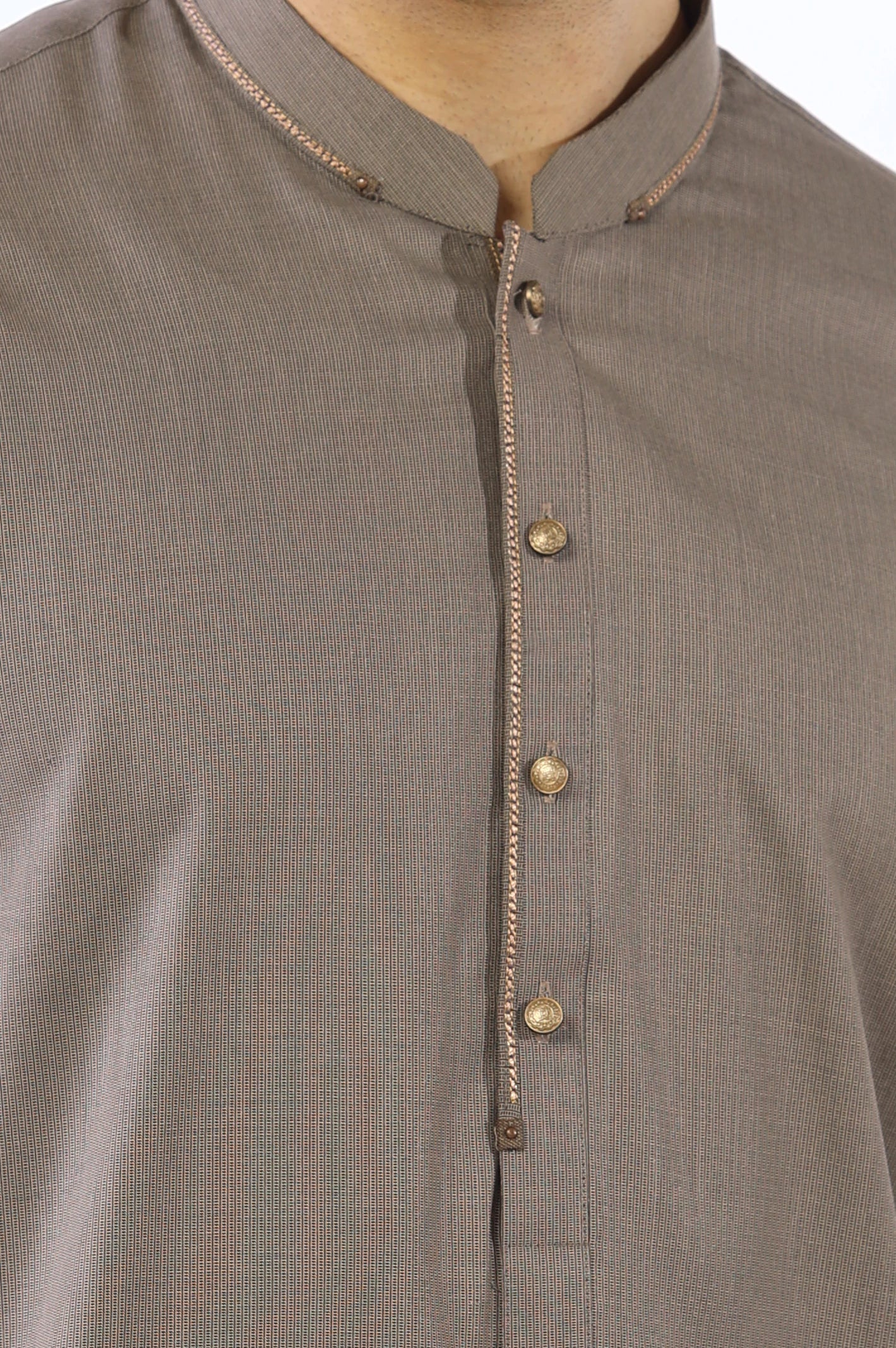 Dark Brown Wash & Wear Shalwar Kameez