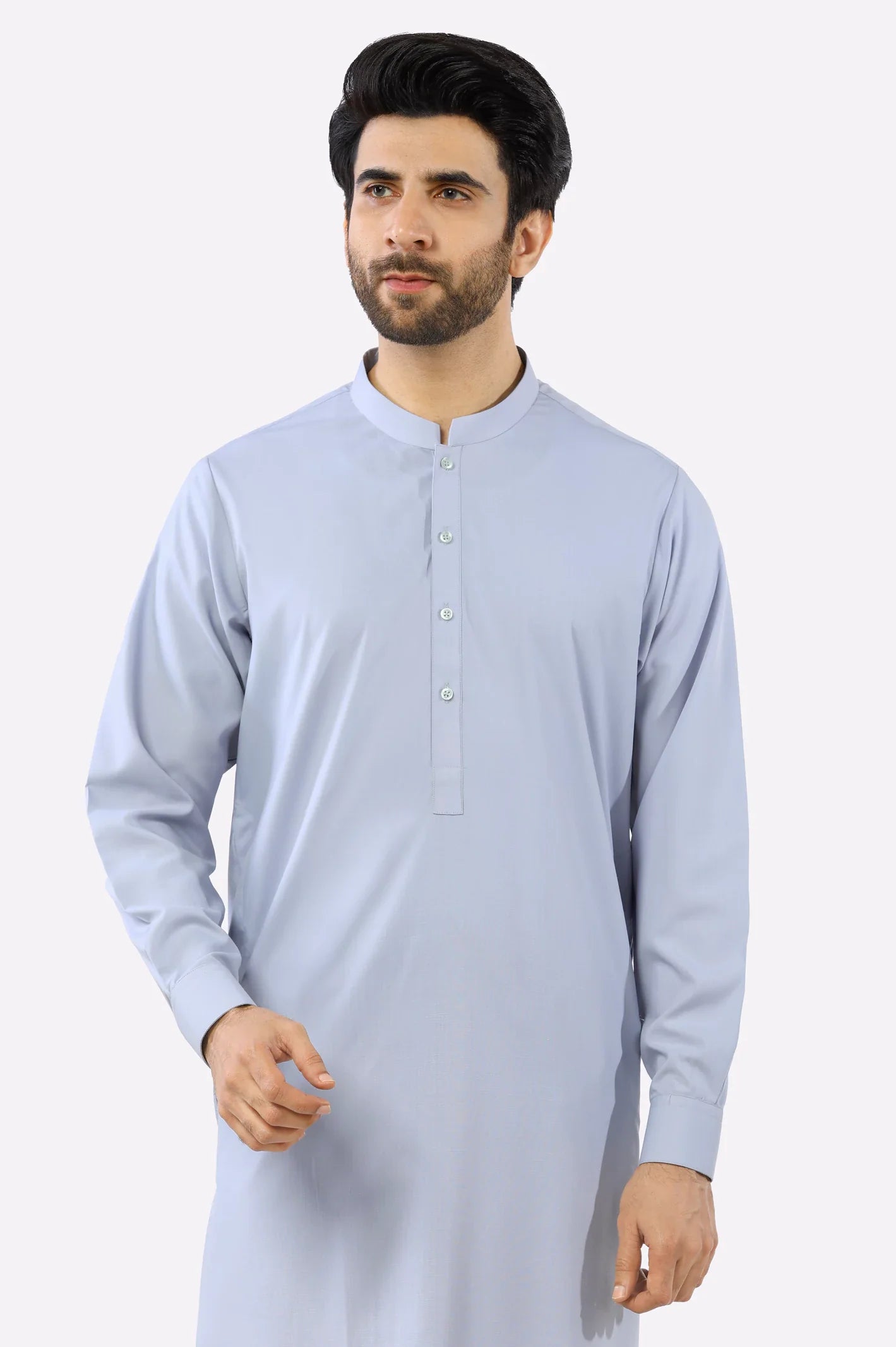 Light Grey Wash & Wear Shalwar Kameez