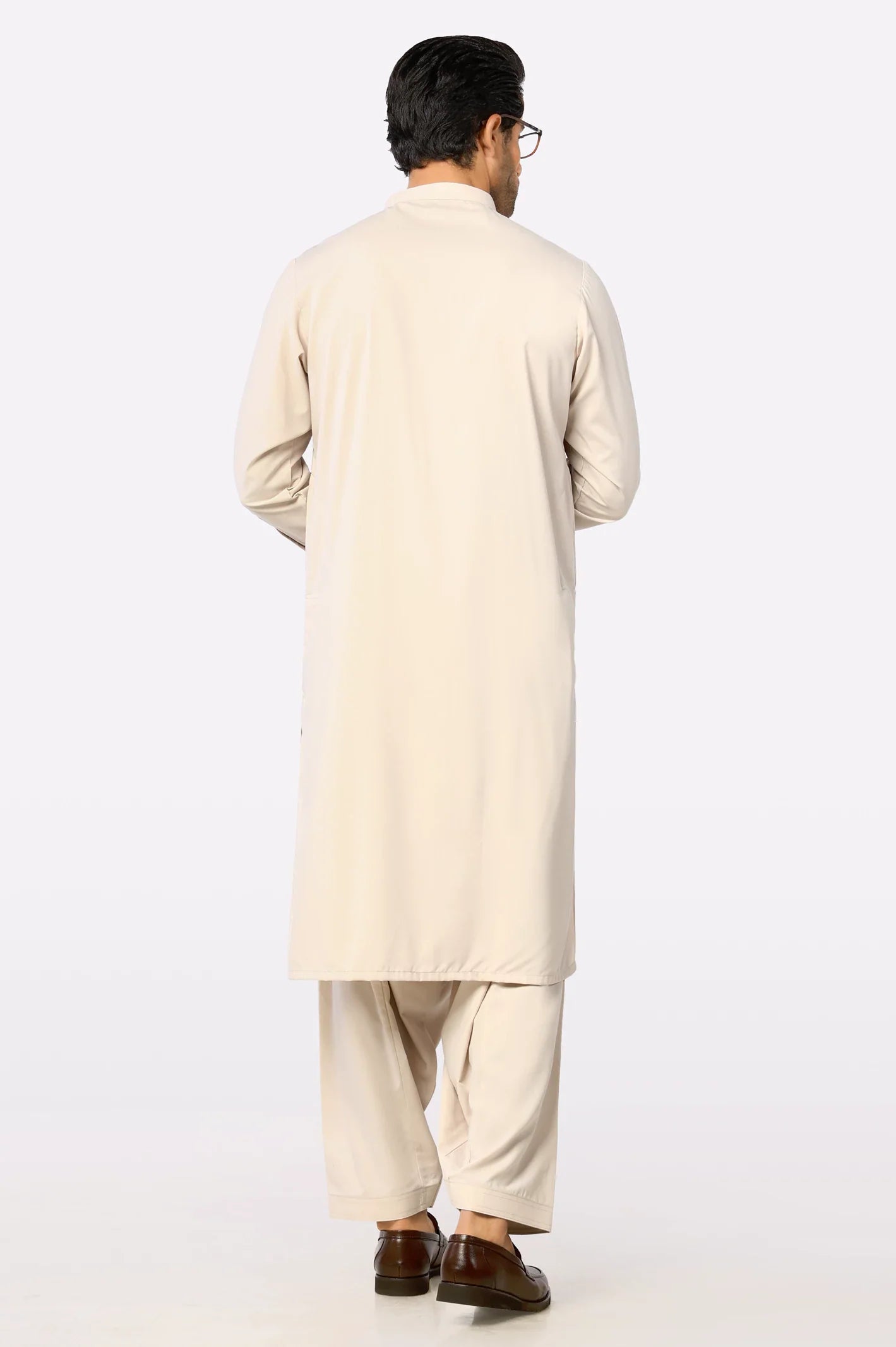 Light Fawn Wash & Wear Shalwar Kameez